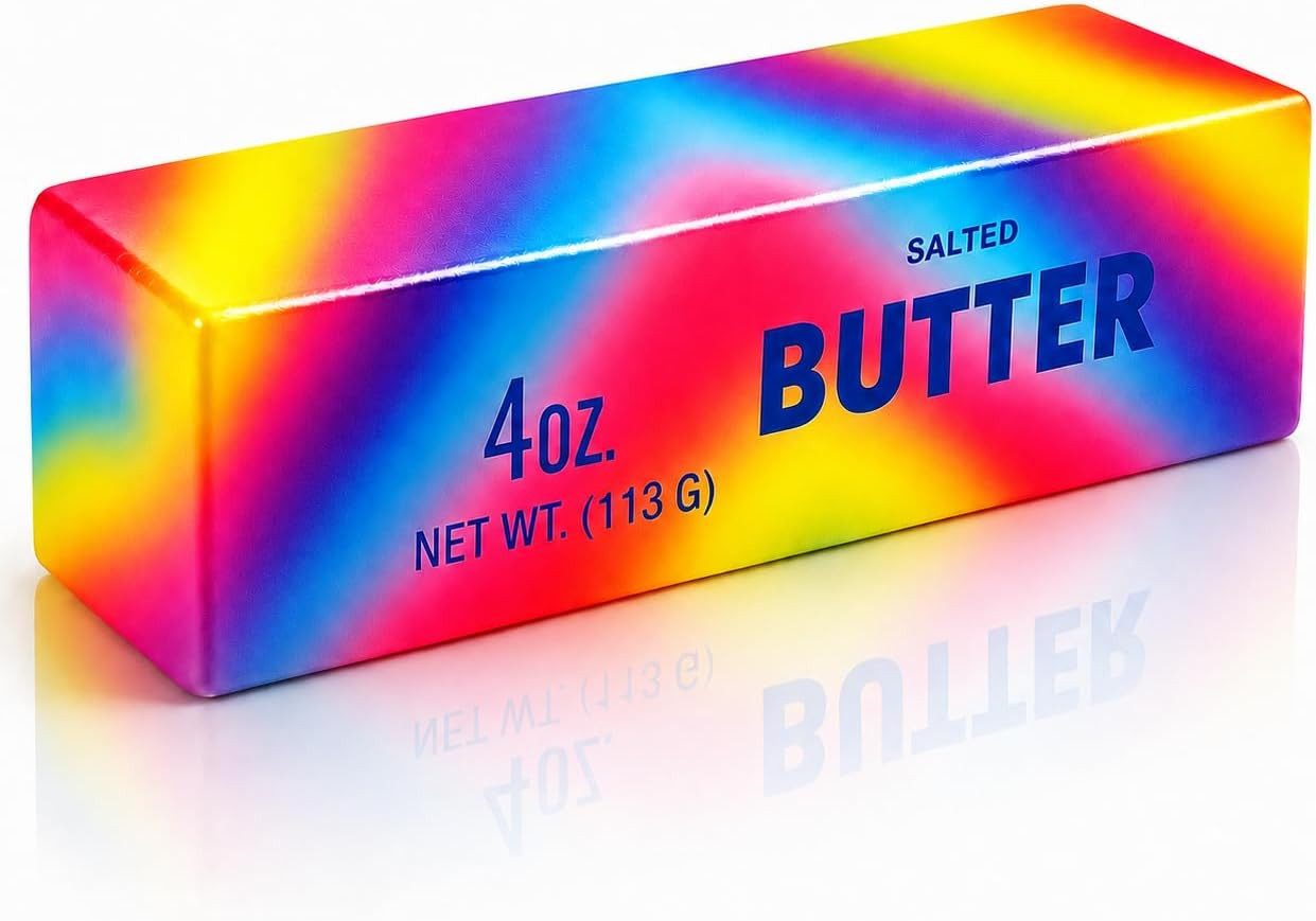 TK Gruppe Anti-Stress-Ball Butter Squishy - Antistress Margarine Quetsch Ablenkung Büro