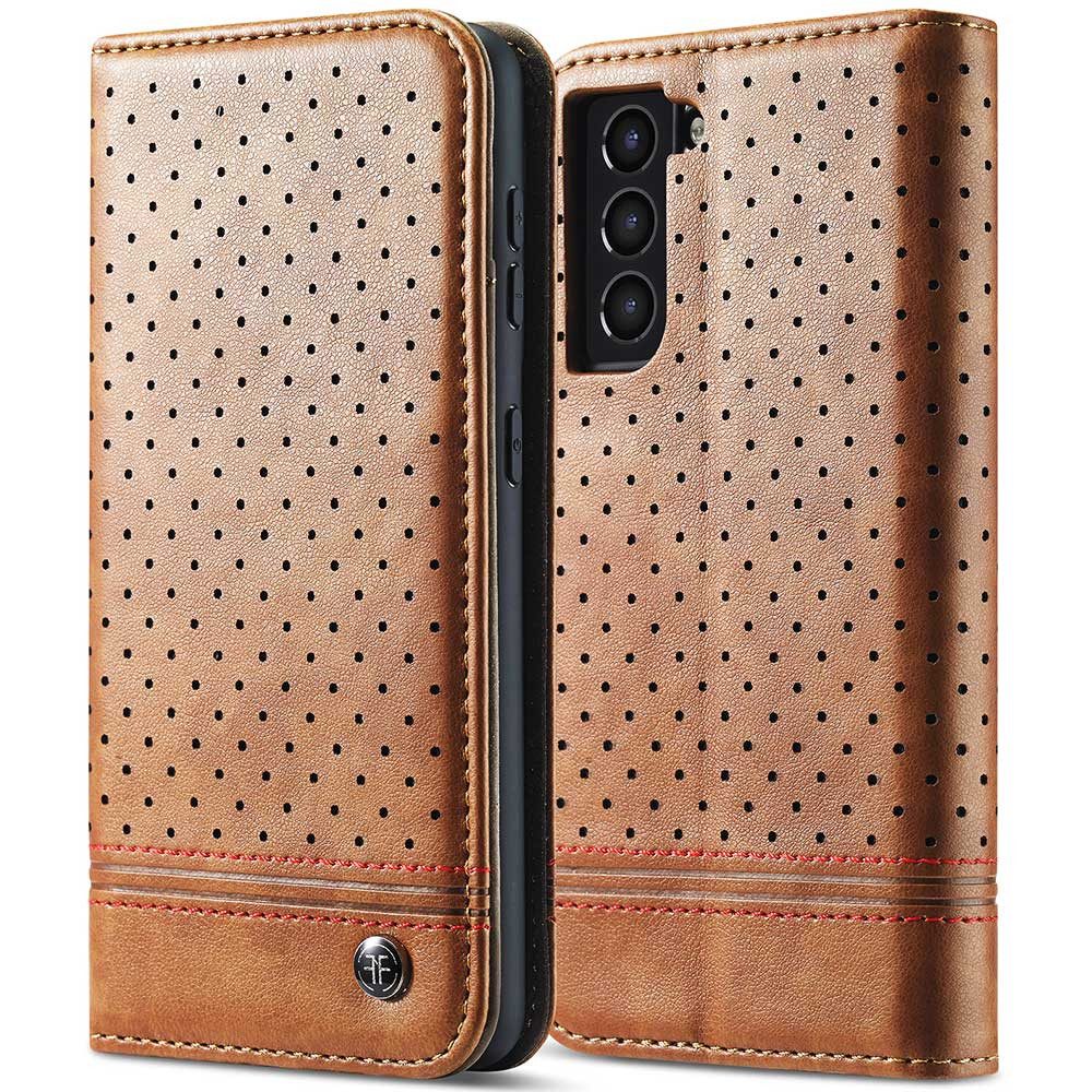 FITSU Handyhülle Handytasche für Samsung Galaxy S21 Plus Hülle Flipcase 6,7 Zoll, Handytasche für Samsung S21 Plus mit Kartenfächern & Magnetverschluss