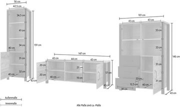 Helvetia Wohnwand Olin, (Set, 3-St)