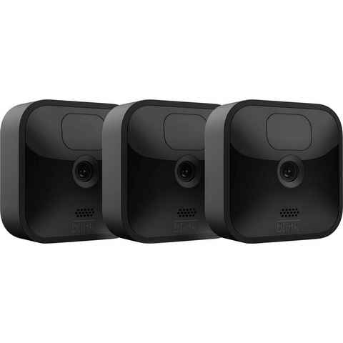 Amazon Blink Outdoor-Kamera (Netzwerk-Überwachungskamera, WLAN (Wi-Fi), 2,4 GHz, 802.11b/g/n, inkl. 3 Kameras, kabellose, witterungsbeständige HD-Überwachungskamera)