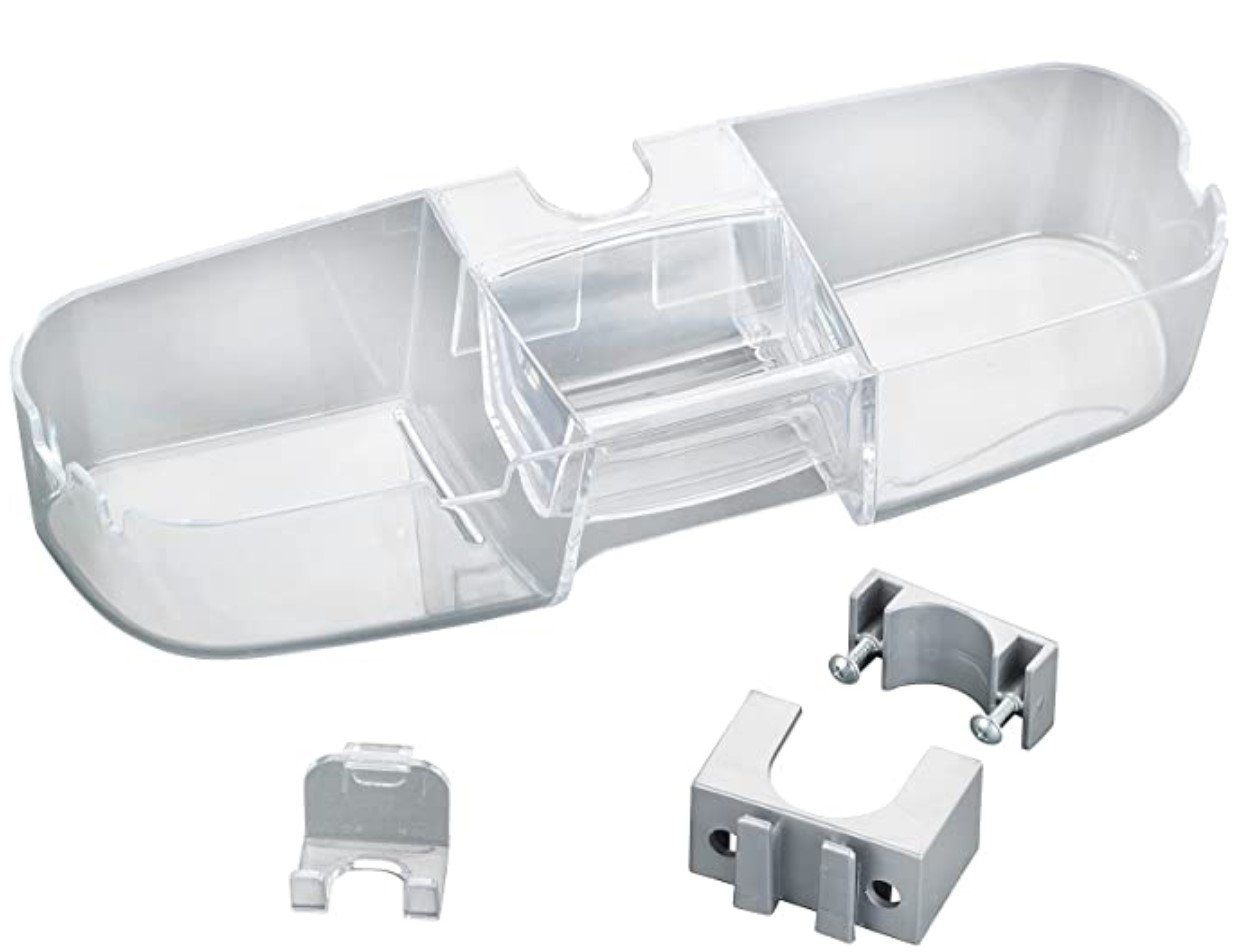 WENKO Badaccessoire-Set WENKO Duschstangencaddy Premium, Plastik, 7,5x12x36cm, Transparent
