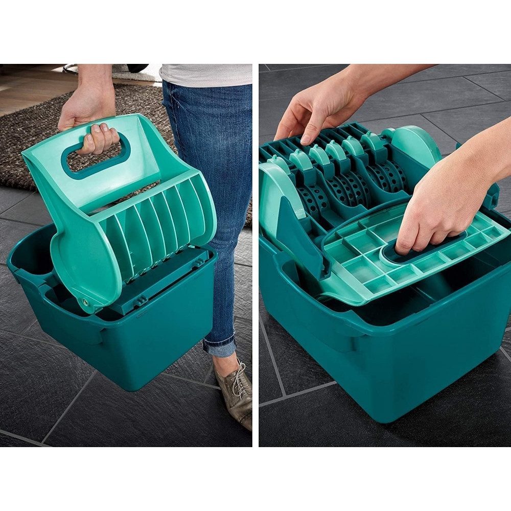 Leifheit Wischmopp Profi Compact Wischtuchpresse - Bodenwischer - türkis