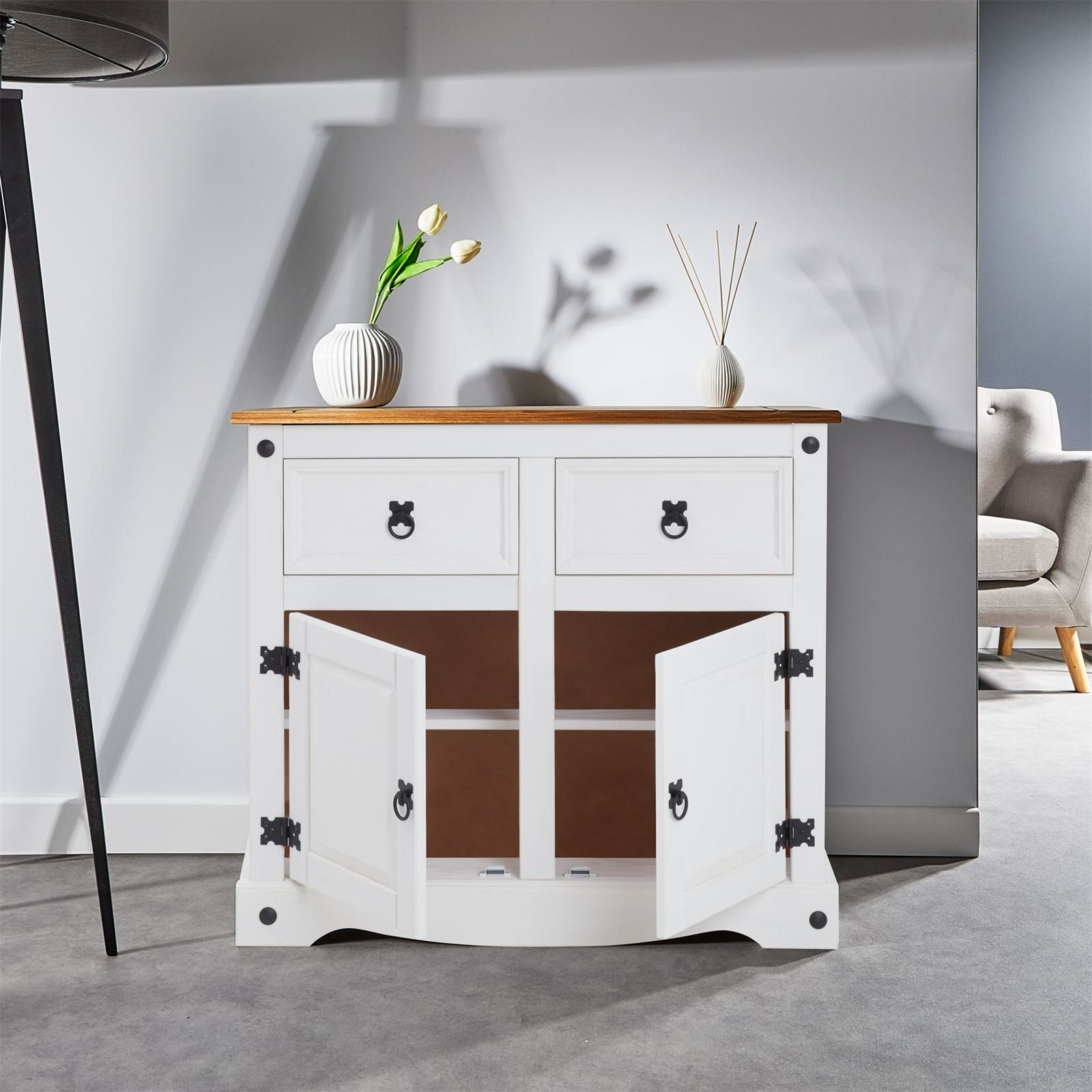 CARO-Möbel Sideboard CAMPO, Kommode Sideboard Schrank Kiefer massiv Buffets günstig online kaufen