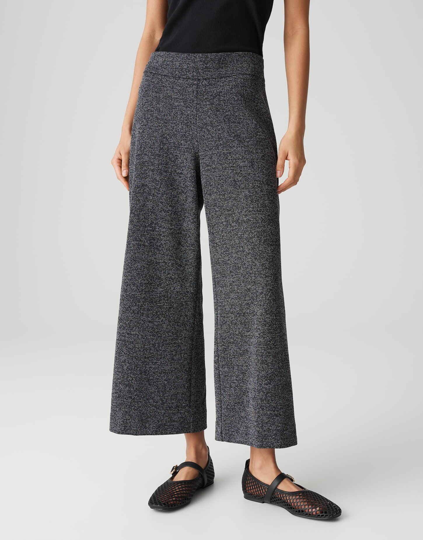 OPUS Culotte MISHA WORK in Tweed Optik Cropped, Bügelfalten, Reißverschluss günstig online kaufen
