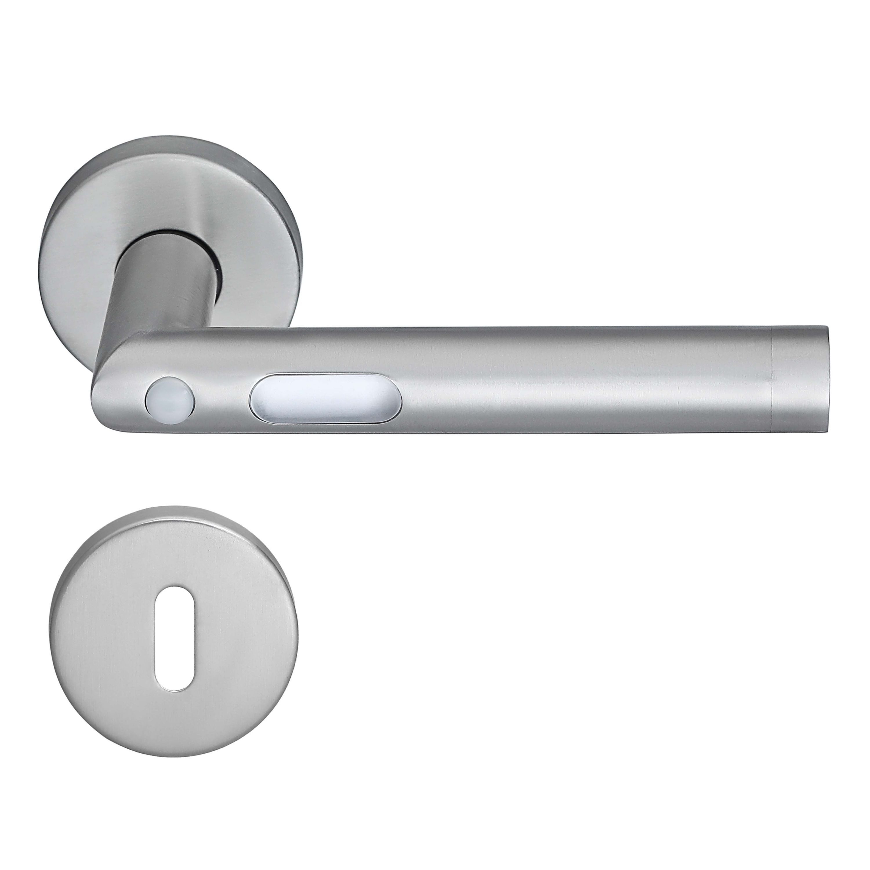 MeinTürgriff Drückergarnitur Orbit Edelstahl LED Türgriff für Innentüren Ro günstig online kaufen