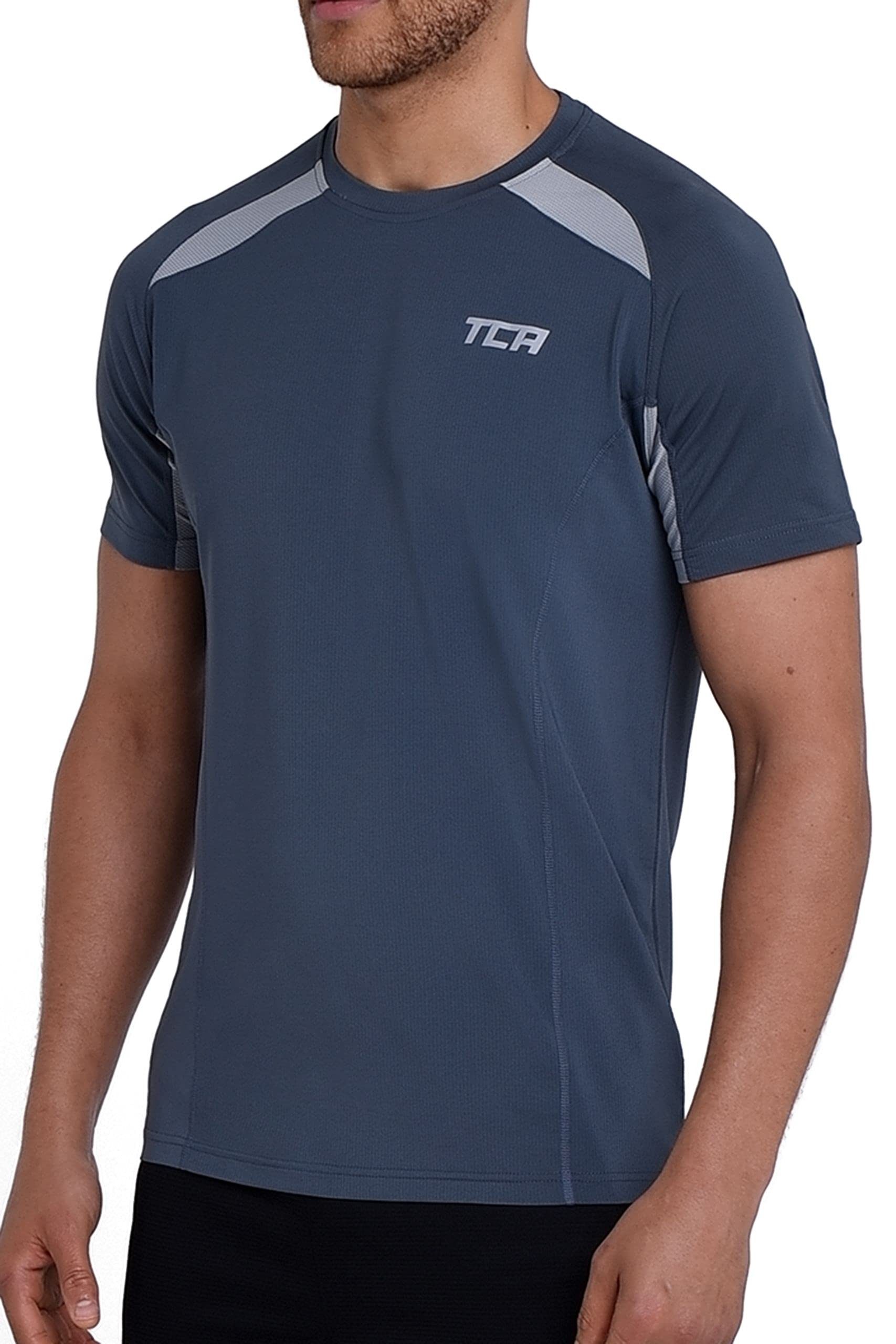 TCA Trainingsshirt TCA Herren Quickdry Sportshirt - Dunkelgrau (1-tlg) günstig online kaufen