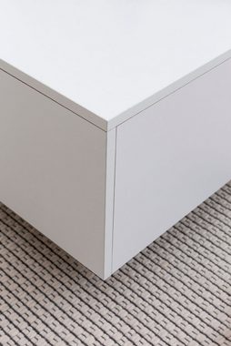 Wohnling Couchtisch WL5.832 (Weiß 60x60x35,5 cm, Holztisch Quadratisch Modern), Wohnzimmertisch Spanplatte, Kleiner Sofatisch