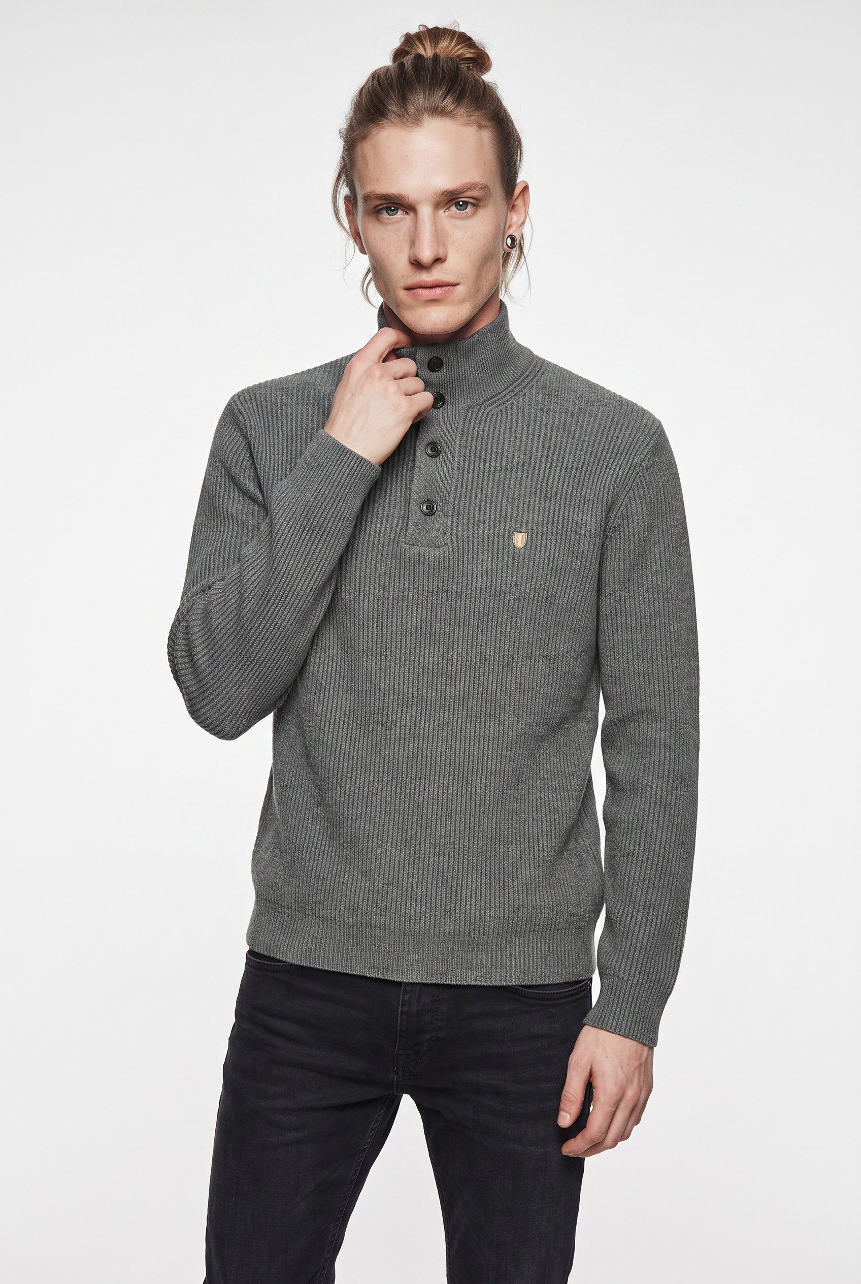 Jack & Jones Strickpullover JPRBLURICHARD KNIT HIGH NECK