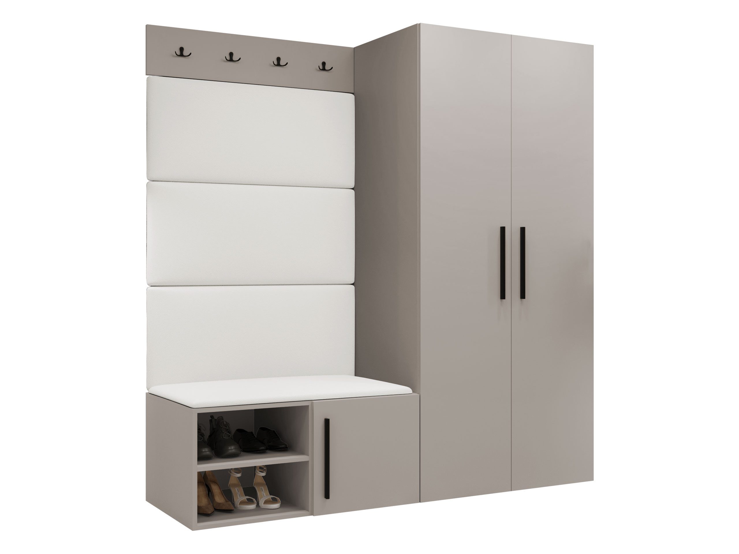 MIRJAN24 Garderoben-Set Medi I, (Drehtürenschrank, Schuhschrank, günstig online kaufen