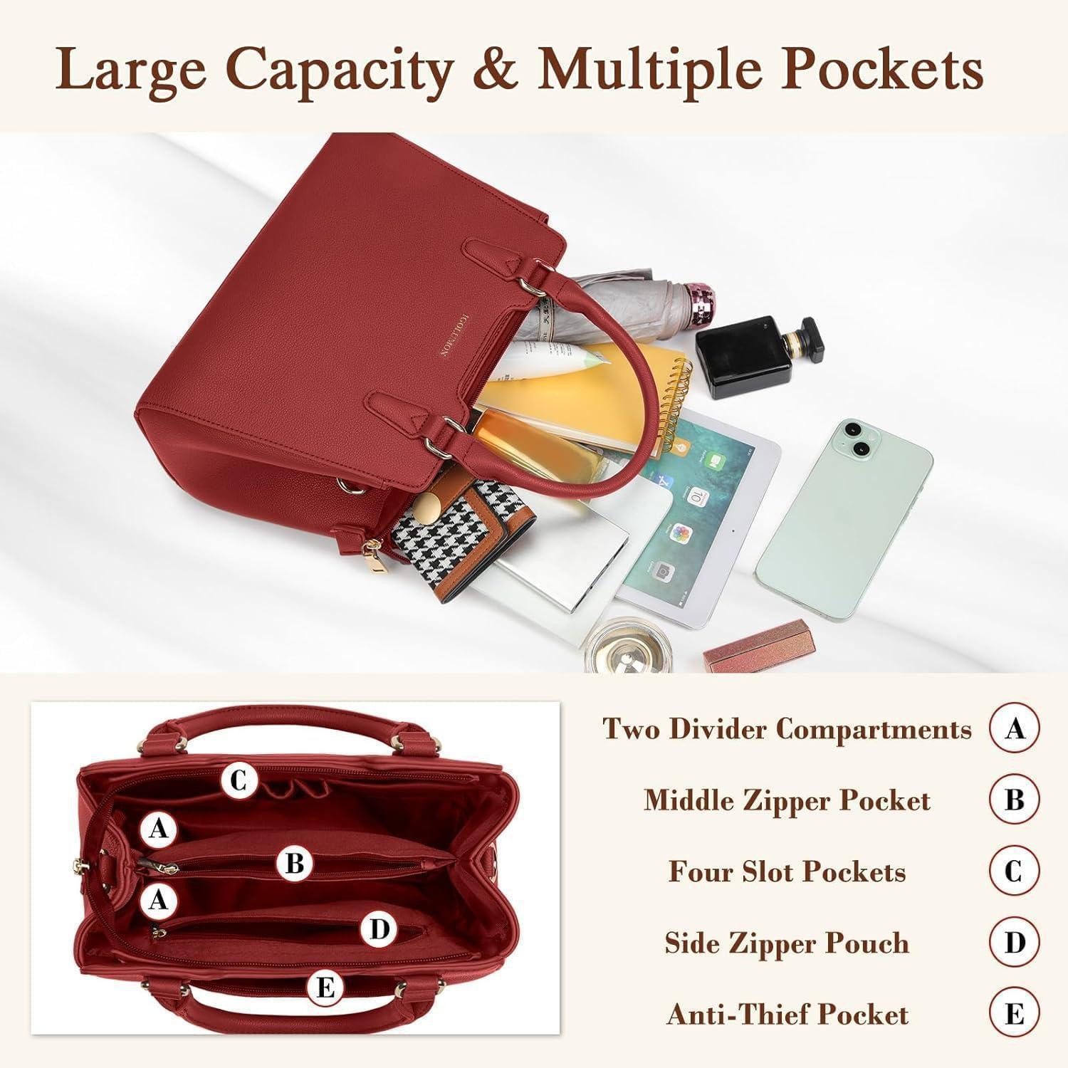 LuxusKollektion Handtasche Handtasche Damen Mittelgroß PU-Leder Henkeltasch günstig online kaufen