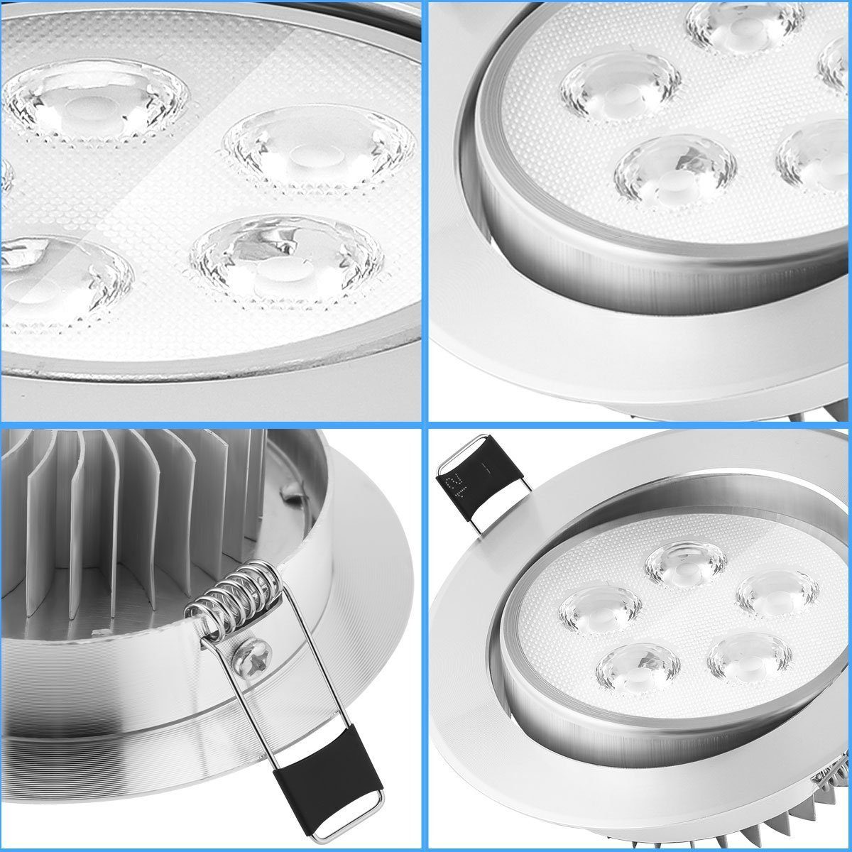 LETGOSPT Einbauleuchte LED Deckenspots Flach 230V günstig online kaufen