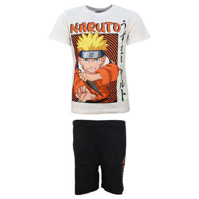Naruto Schlafanzug Anime Naruto Shippuden kurzarm Pyjama Shirt Shorts Gr. 134 bis 164