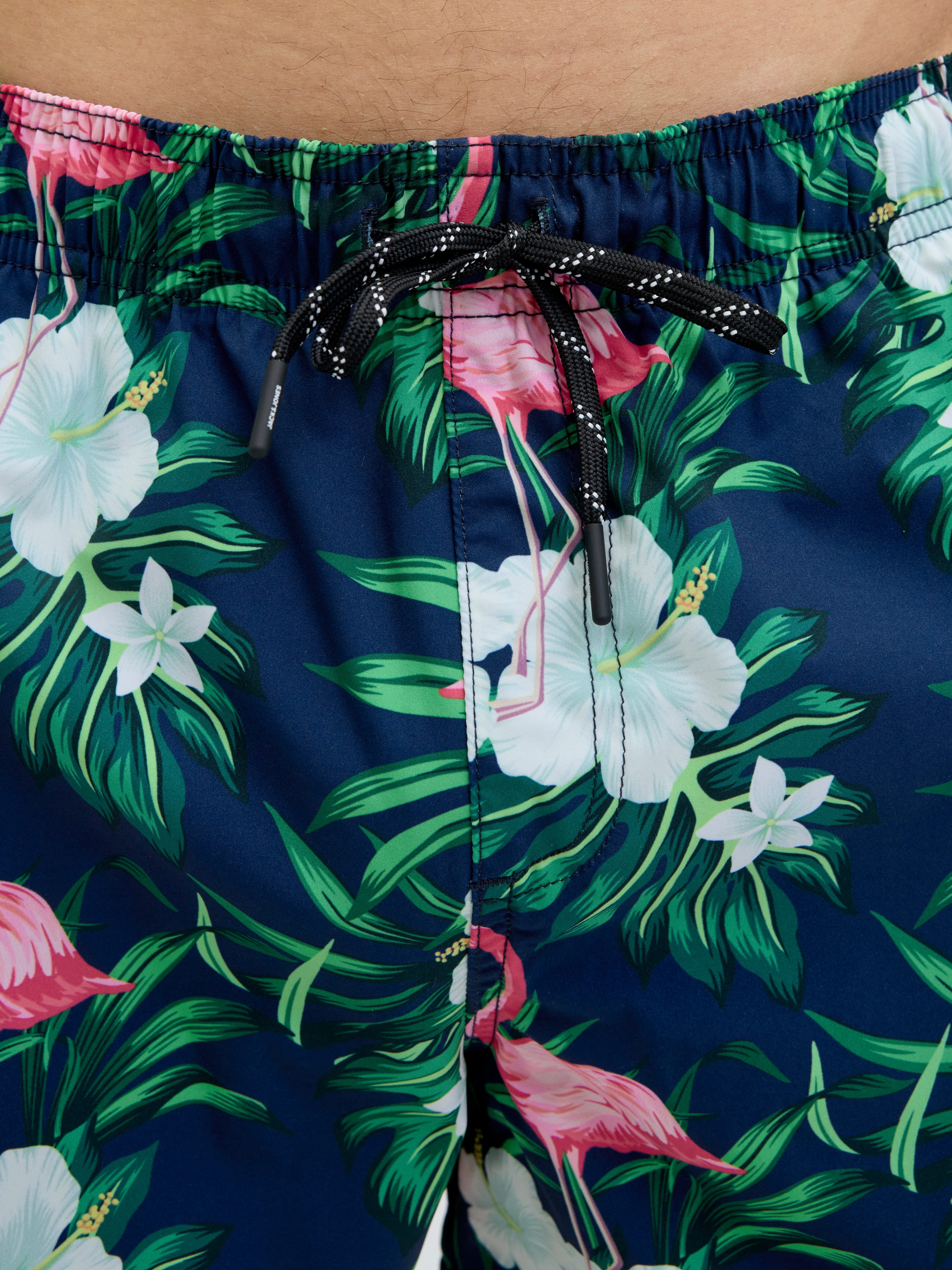 Jack & Jones Badeshorts JPSTMAUI Badeshort mit Print und elastischem Bund für Komfort gemustert, modisch, regular fit, Web