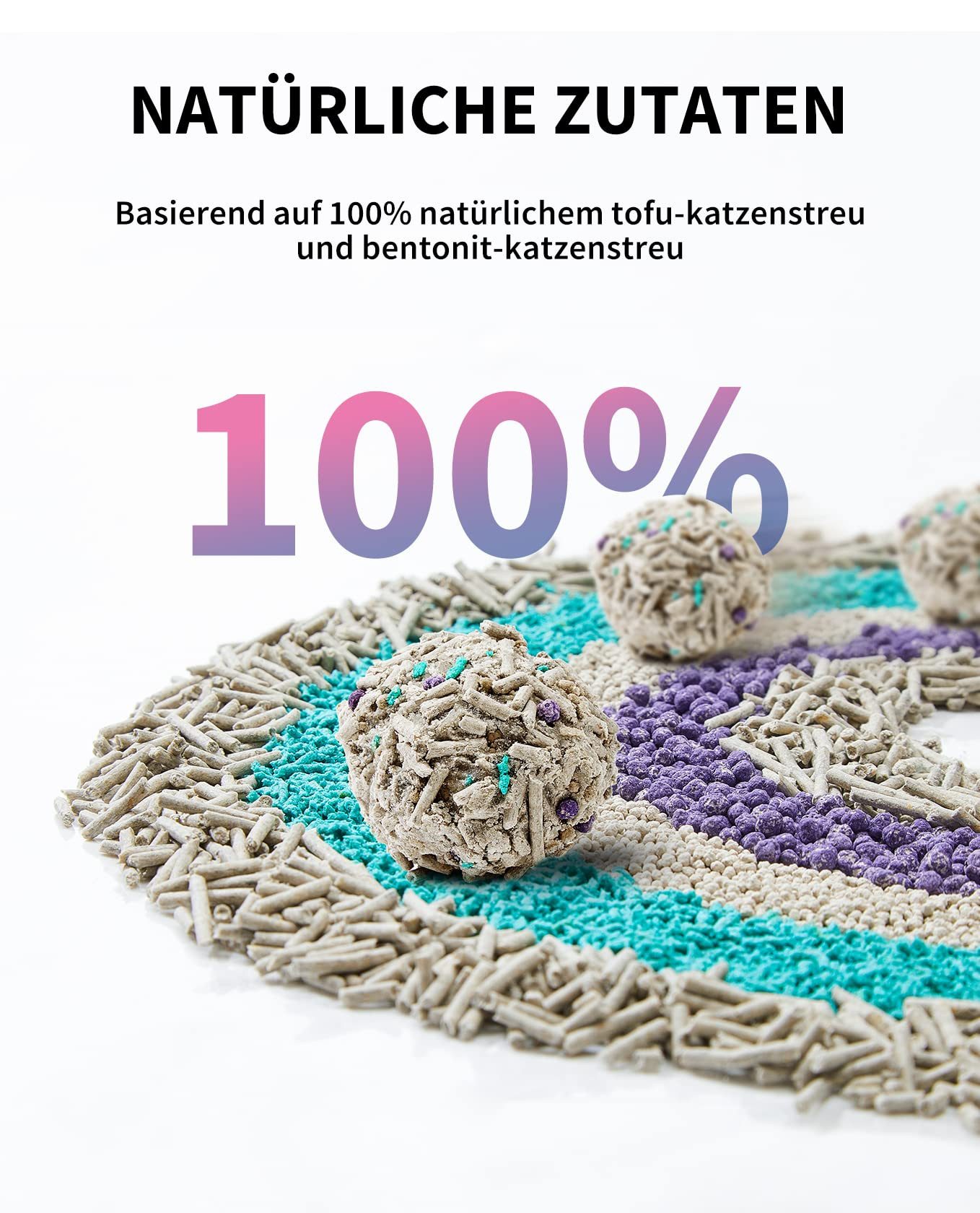 PETKIT Katzenstreu PETKIT 5 in 1 Gemischtes Katzenstreu(4-tlg)