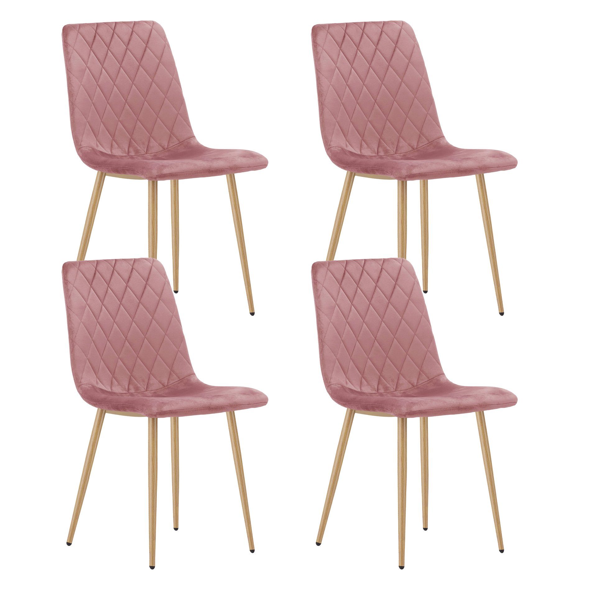 Home Collective Esszimmerstuhl Wohnzimmerstuhl Stuhl mit Velours-Sitz (ergo günstig online kaufen