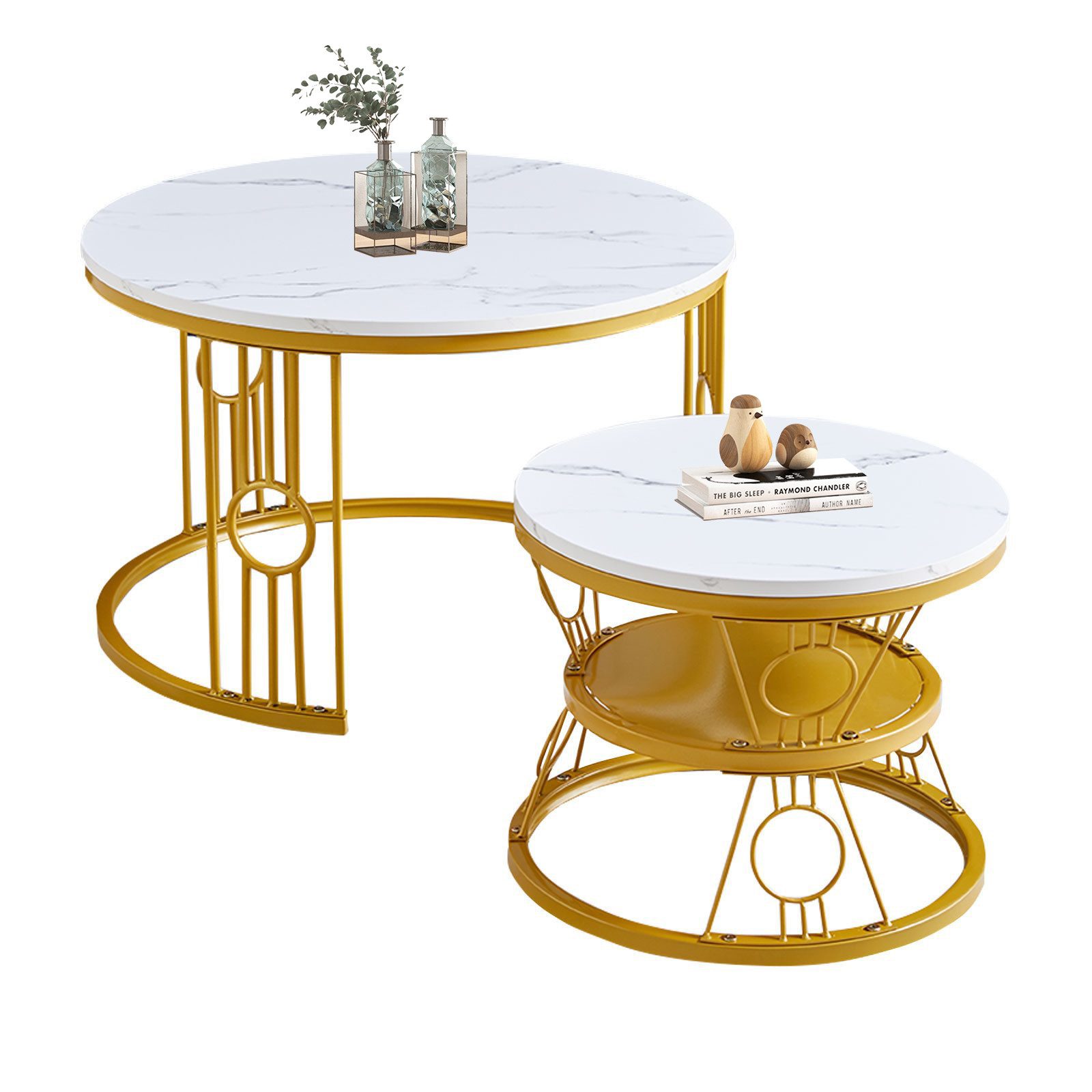 HAUSS SPOLE Couchtisch Kaffeetisch Sofatisch,stapelbarer Beistelltisch,mit günstig online kaufen