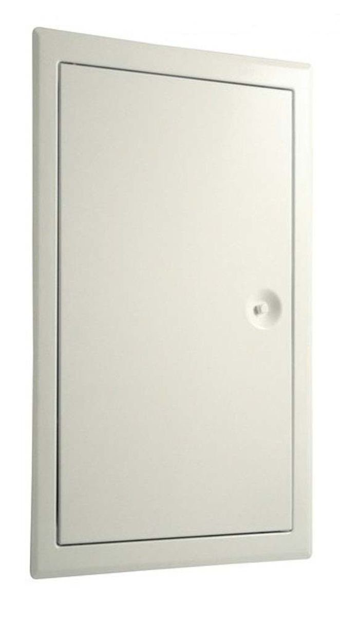 Marley Deutschland GmbH Wandfliese Revisionstür weiß beschichtet 200x400mm, Aluminium 0x0, Klappendeckel aushängbar, mit verdecktem Schnappverschluss