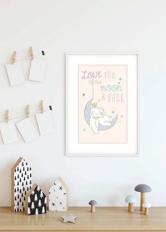 Komar Poster Dumbo Wohnzimmer Moon, Kinderzimmer, St), Disney Schlafzimmer, (1