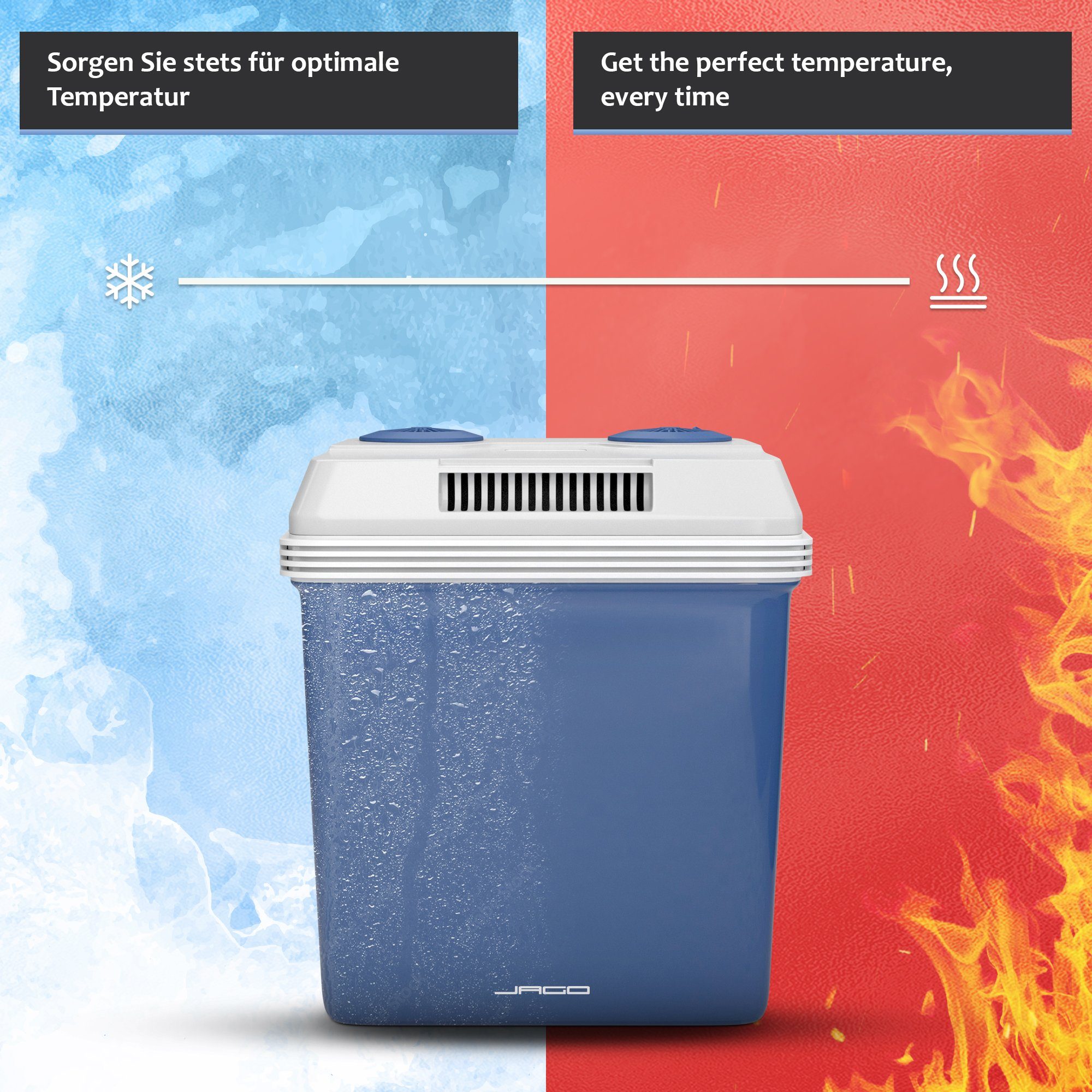Jago Thermobehälter Kühlbox Blau Camping Warmhaltebox Thermoelektrische Reisen Kühlschrank Mini