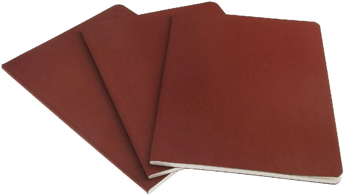 MOLESKINE Notizbuch Notizheft Cahier XL 19x25cm VE=3 Stück blanko preiselbeerrot