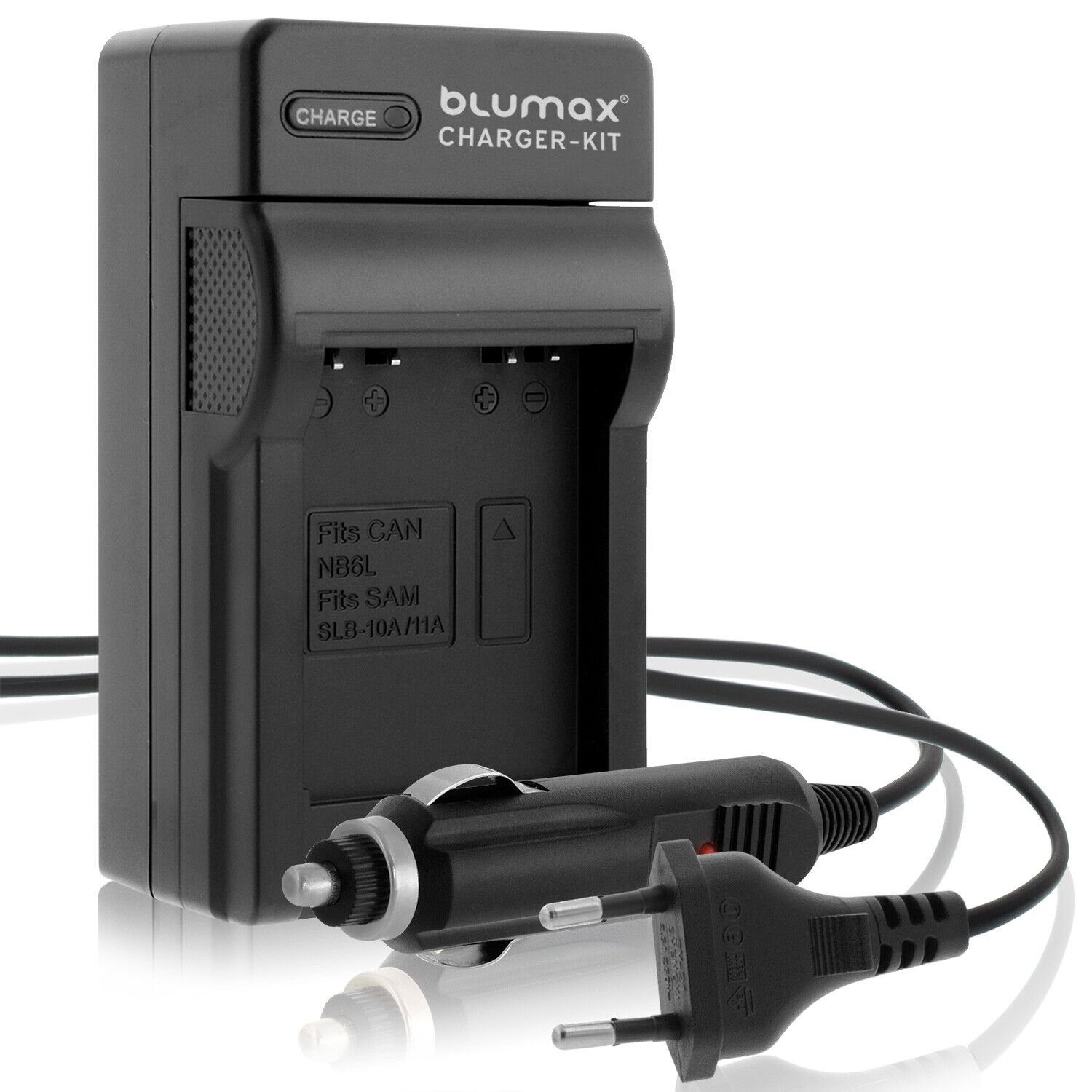 Blumax Ladegerät für Samsung SLB-10A SLB-11A WB550, WB690, WB710, WB750 Kamera-Akku