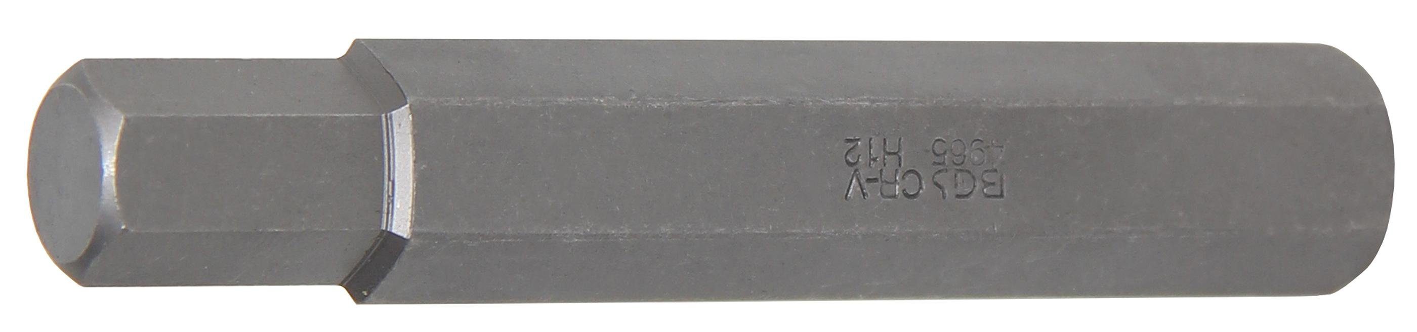 BGS technic Sechskant-Bit Bit, Länge 75 mm, Antrieb Außensechskant 10 mm (3/8), Innensechskant 12 mm