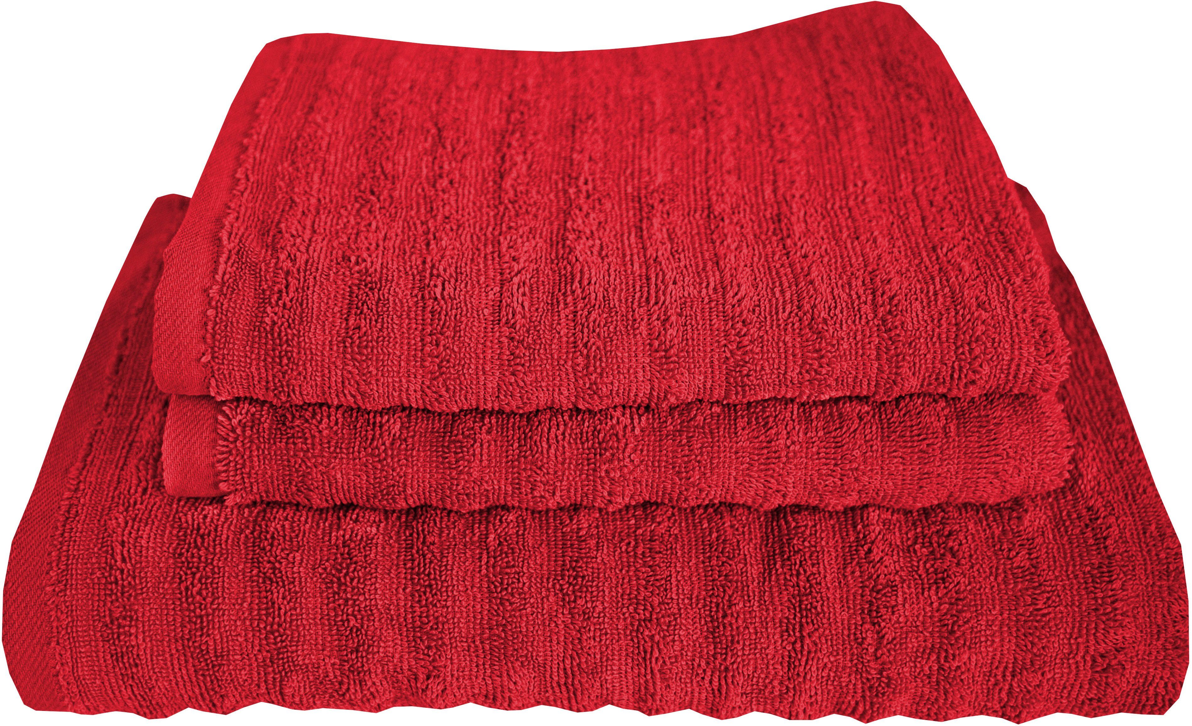 Dyckhoff Handtuch Set Wellenstreifen, Frottier (3-St), günstig online kaufen