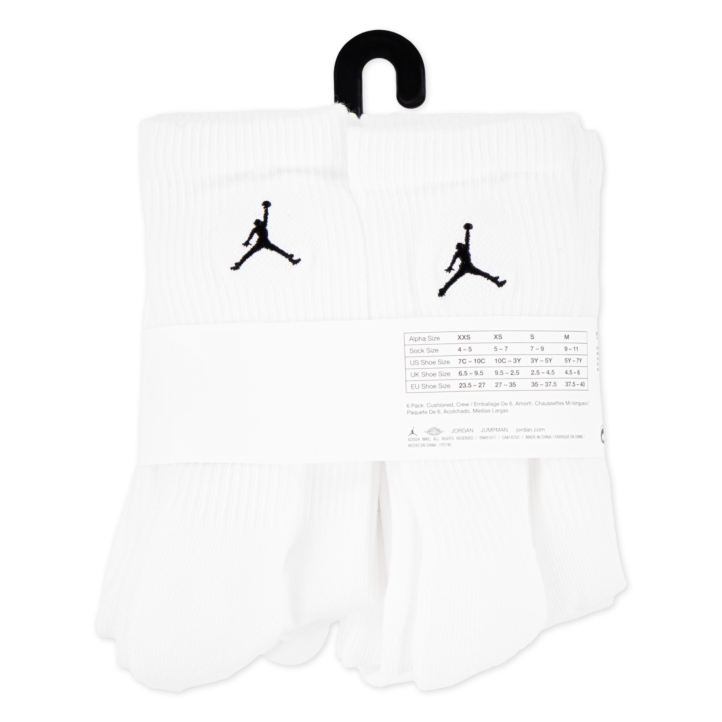 Jordan Socken JHN EVERYDAY ESSENTIALS 6PK CR (6-Paar) im 6er Pack, mit bequemer Polsterung an der Fußsohle