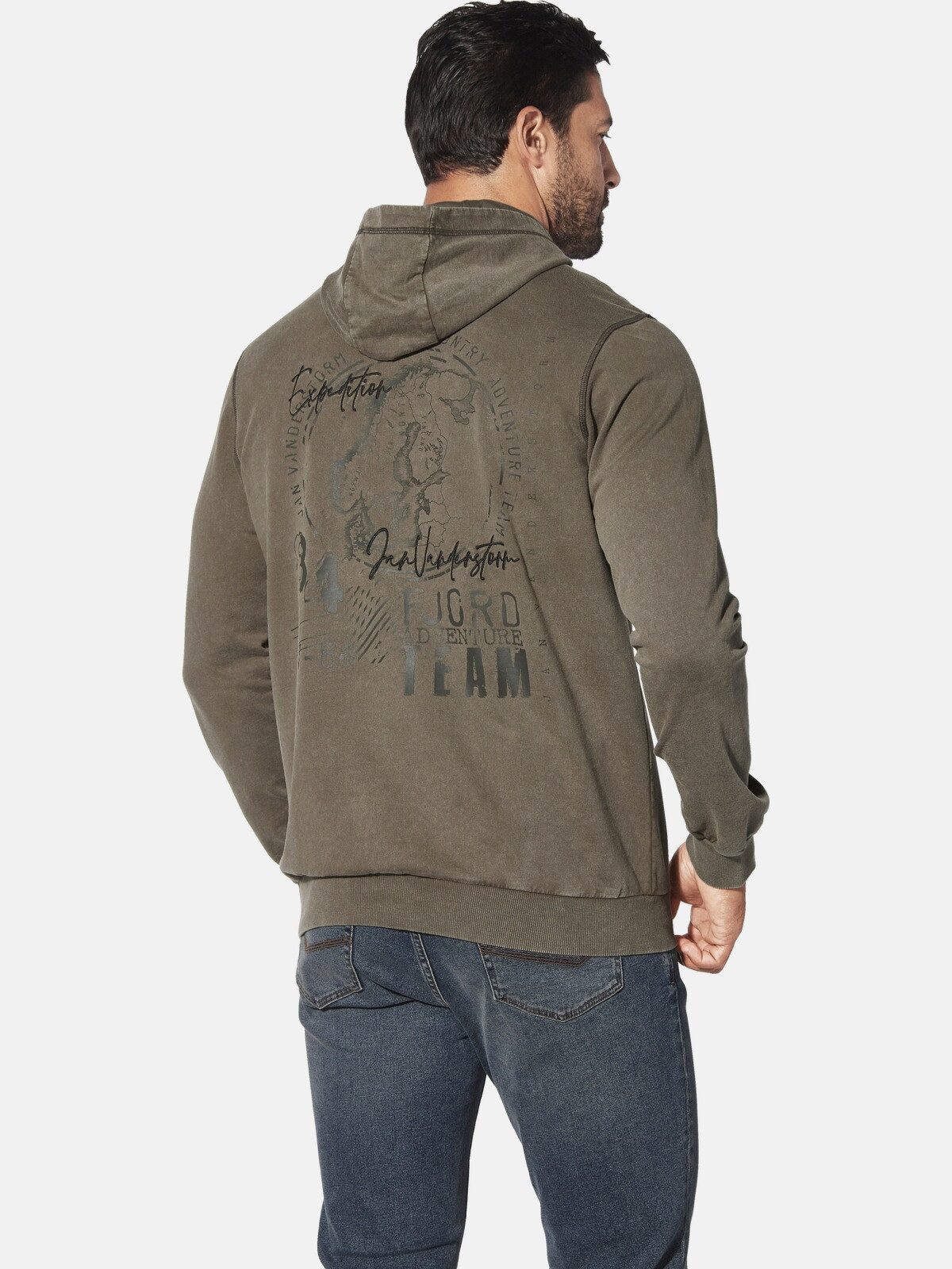 Jan Vanderstorm Kapuzensweatshirt HENNOBALD mit Rückenprint günstig online kaufen