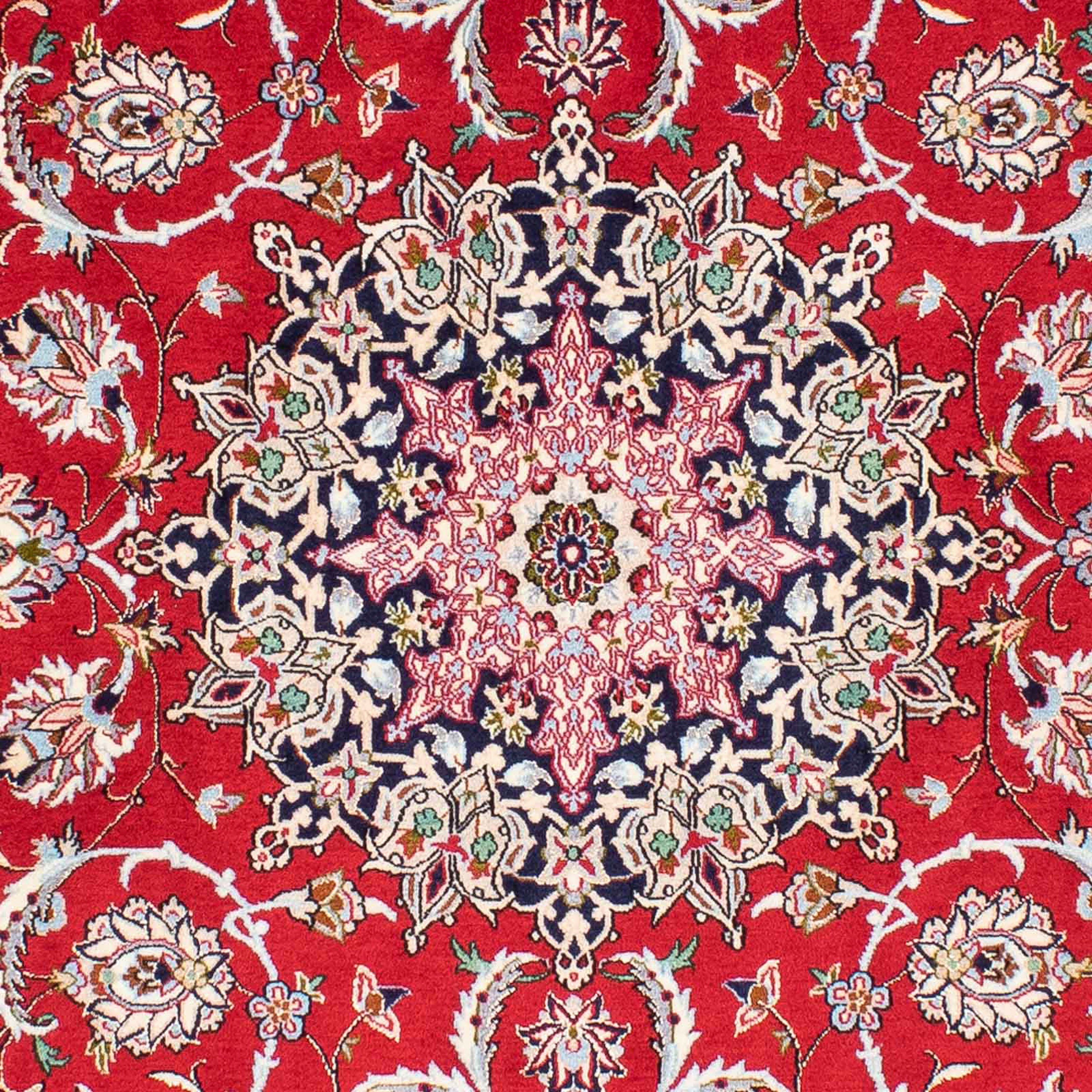 Orientteppich Perser - Höhe: Zertifikat - rot, morgenland, rechteckig, - Wohnzimmer, 6 x Isfahan Einzelstück Handgeknüpft, 233 Premium mm, 159 mit cm 