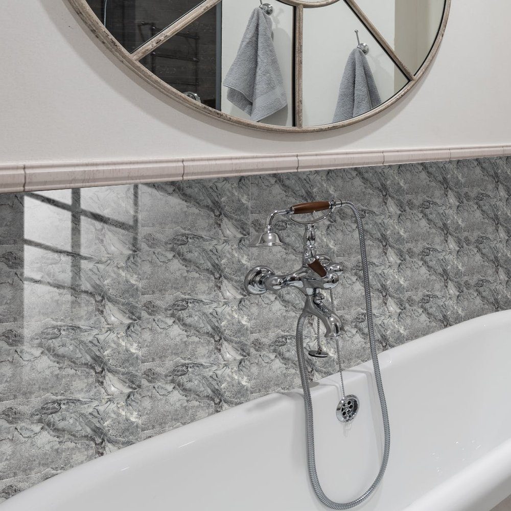 COOL-i ® Fliesenaufkleber, 4St PVC Marmormuster Selbstklebende,(30×15cm)