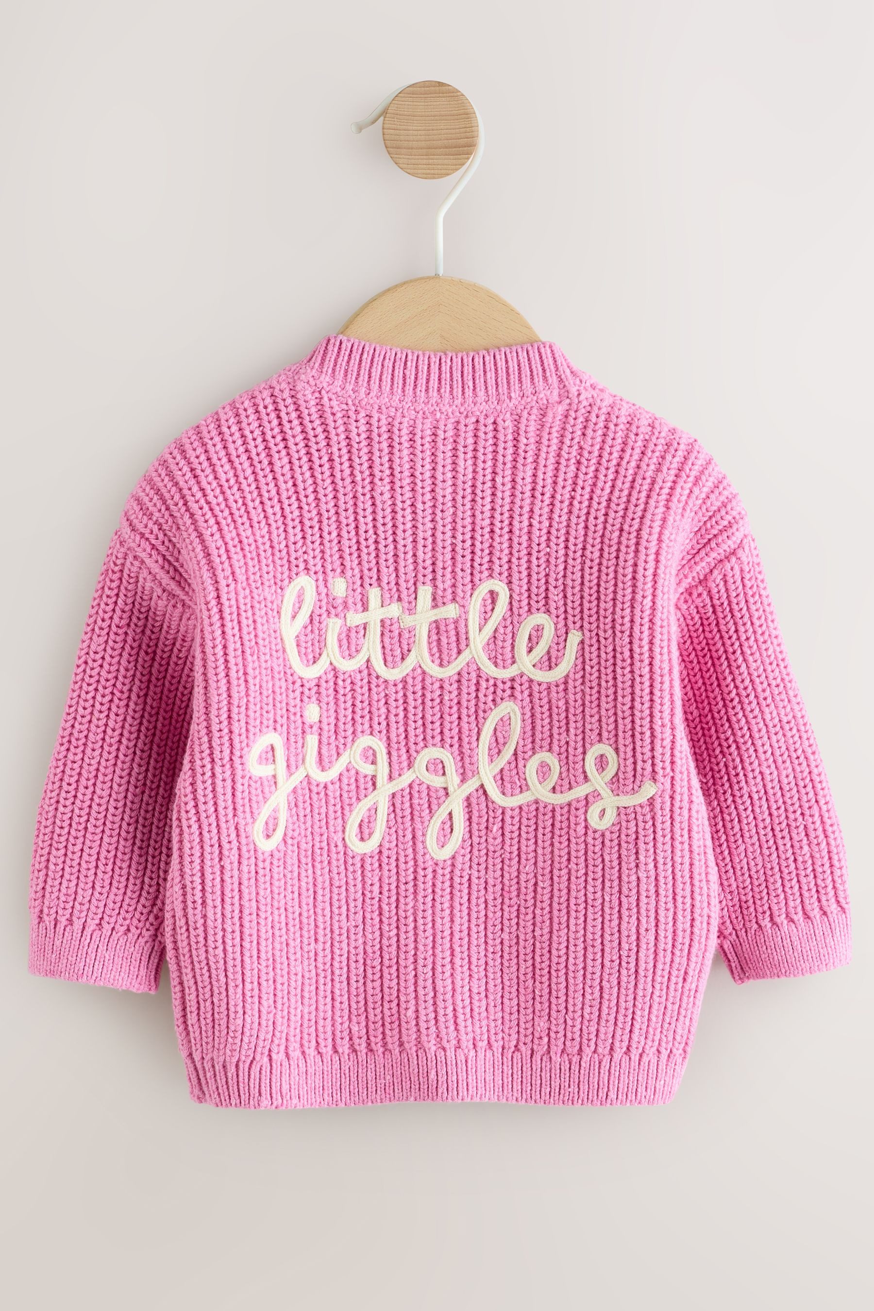 Next Strickjacke Babystrickjacke mit Rückenstickerei (1-tlg)