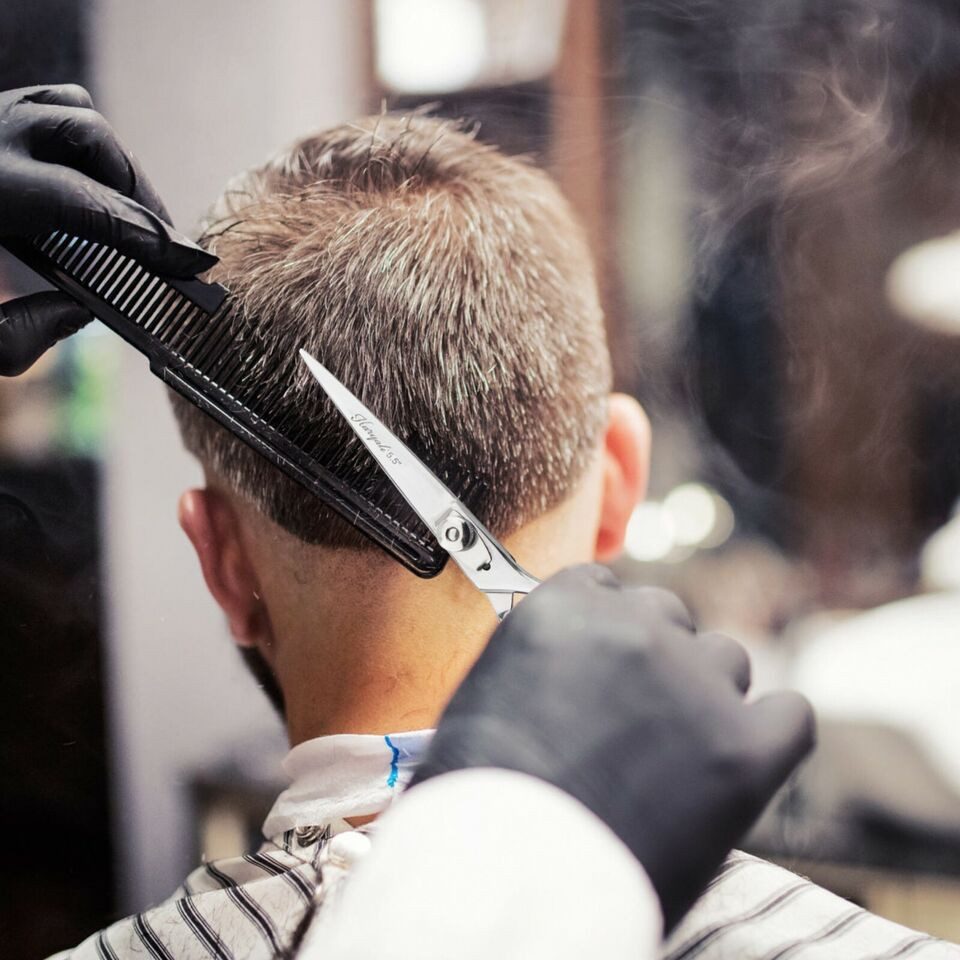 Haryali London Haarschere Friseurscheren-Set, Schneideschere, Effilierschere Barbet Kit, 14 cm, (Paar-Kit-Set, 2-tlg., Idee für Friseursalons Friseurläden Schneiden von Mehrzweckscheren-Set), am besten für Friseur oder Salon