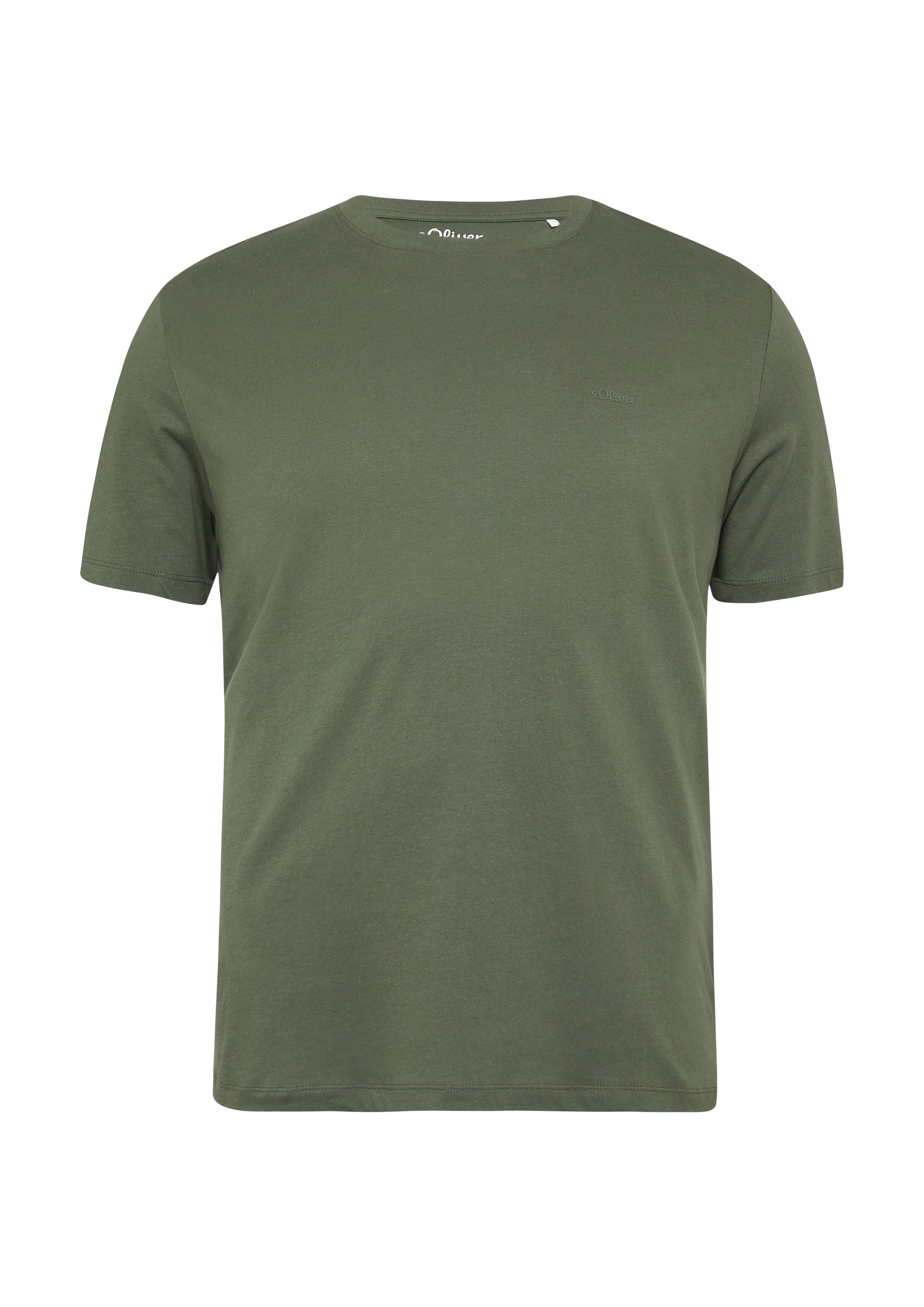 s.Oliver Kurzarmshirt T-Shirt Baumwoll-T-Shirt mit Logo-Print günstig online kaufen