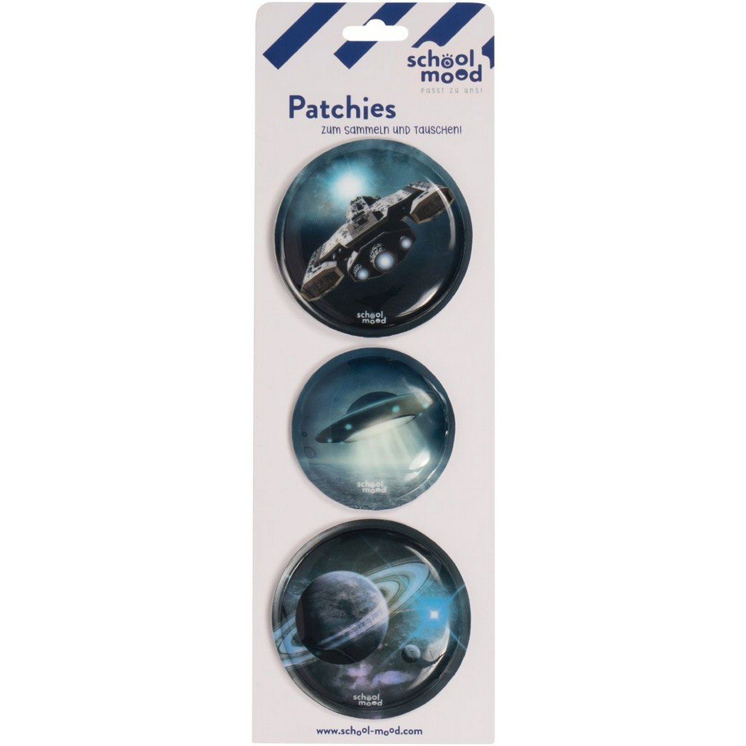 SCHOOL-MOOD® Schulranzen 3er Patchy-Set Moritz Weltall