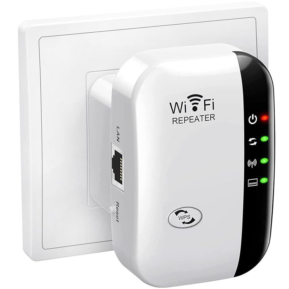 TUWENA WLAN Verstärker, 2,4GHz WLAN Repeater mit 300 Mbps mit LAN Anschluss WLAN-Router, WiFi Extender Booster mit Router/Access Point Modus,Allen WLAN Geräten