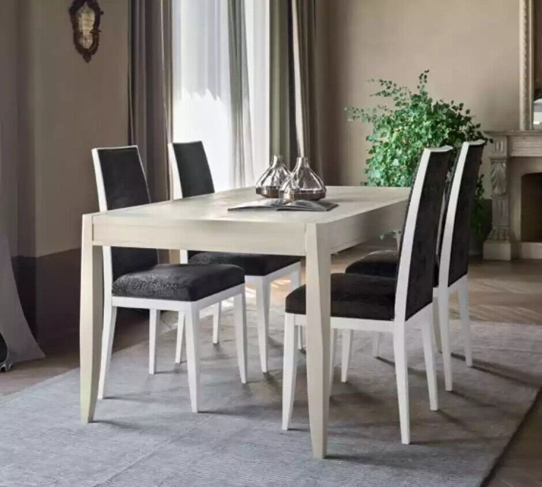 JVmoebel Esszimmer-Set Klassische Esszimmer Tisch 4x Stühle 5tlg. Set Sitzgruppe, (5-St., Esstisch + 4х Stühle), Made in Italy | Esszimmer-Sets