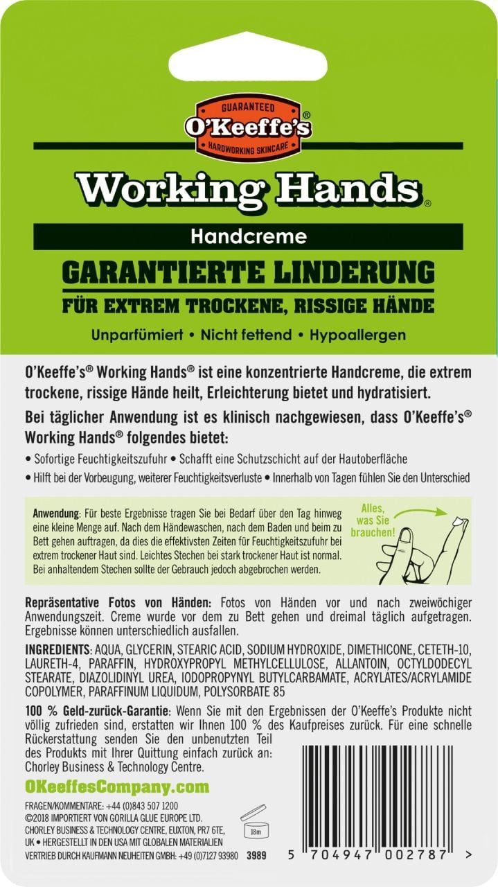 O`Keeffe`s Handcreme O`Keeffe`s Handcreme Working Hands, 96 g
