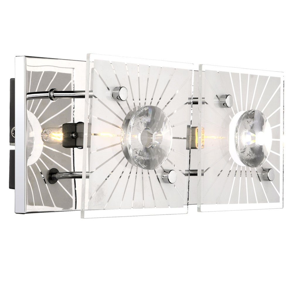GLOBO LIGHTING LED Wandleuchte, Leuchtmittel nicht inklusive, Wandleuchte Kristalle Kristallleuchte Wand Modern Wandlampe