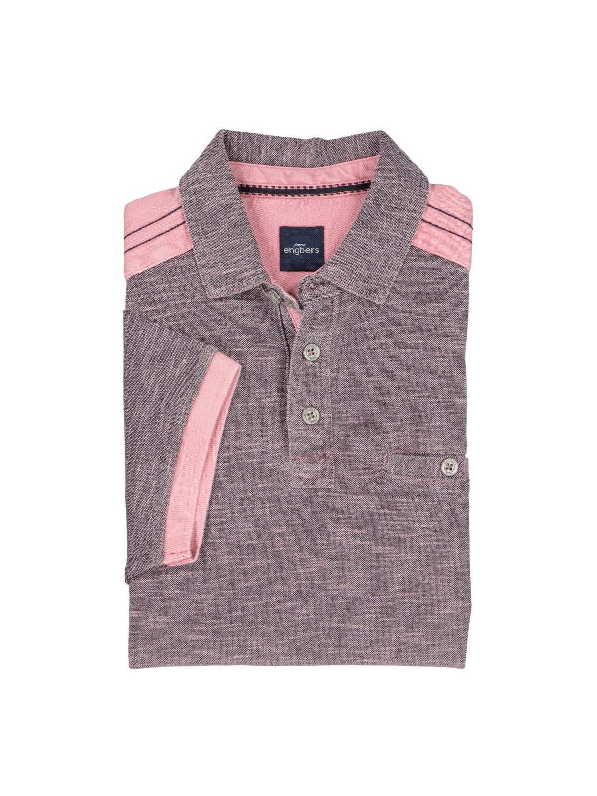 Engbers Poloshirt Herren Poloshirt, Rosa