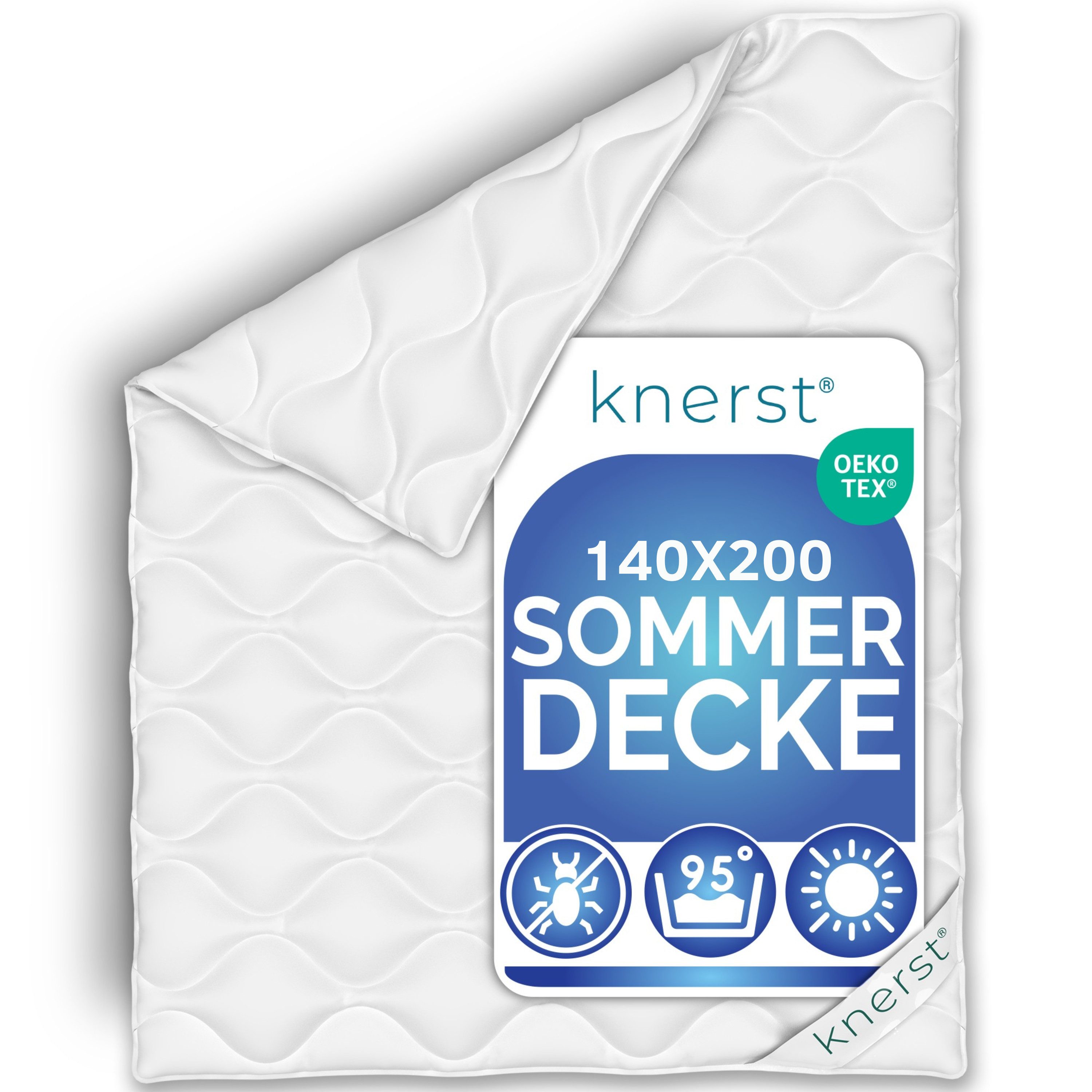 KNERST Microfaserbettdecke Allergiker Bettdecke Atmungsaktiv Klimafaser Steppdecke, Füllung: Klimafaser-Polyesterfüllung, Bezug: Polyester, Allergikerfreundlich, atmungsaktiv, temperaturausgleichend