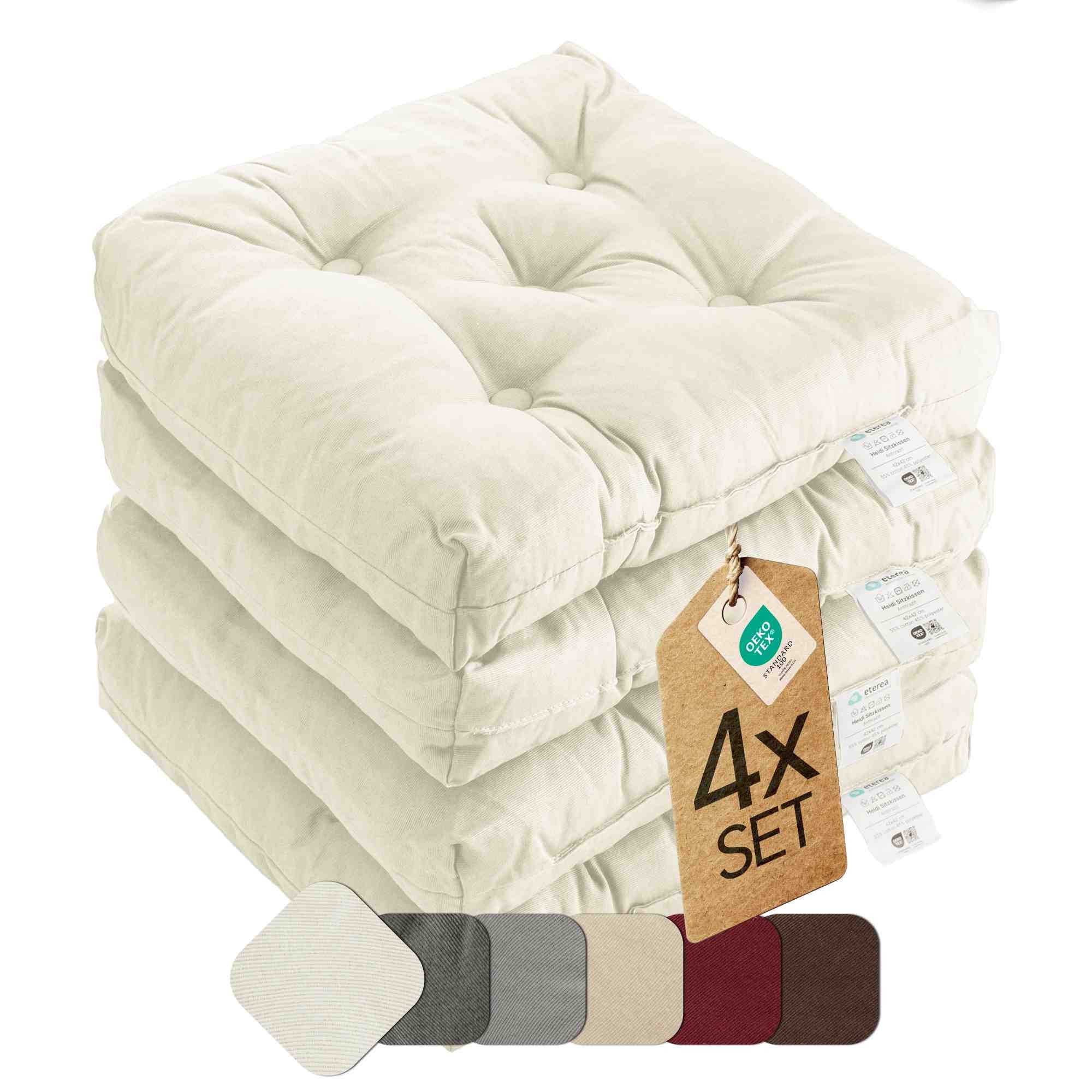 etérea Himmlische Qualität Sitzkissen etérea Heidi Sitzkissen und Stuhlkissen 42x42 cm -