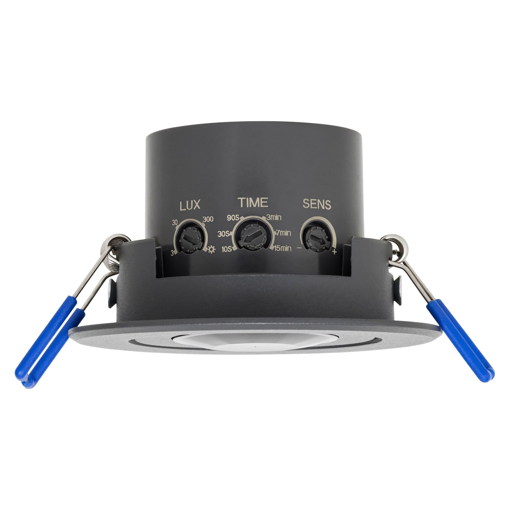 SEBSON Bewegungsmelder Infrarot Sensor Unterputz Decke - programmierbar Reichweite 8m 360°, (1-St), Einbauloch Ø65-75mm, LED geeignet 600W, IP20, 230V, 3 Draht