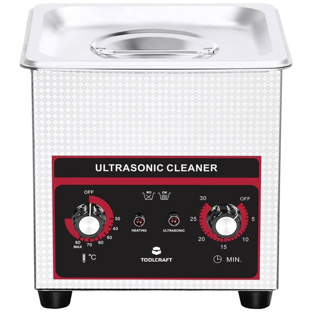 TOOLCRAFT Ultraschallreiniger Ultraschallreiniger 1.3 l TO-8769663, mit Heizung, mit Reinigungskorb
