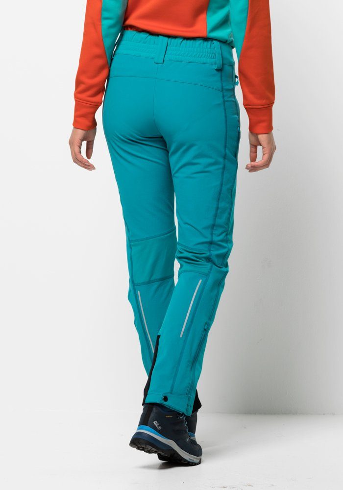 SLOPE WOMEN Softshellhose cyan-schwarz GRAVITY Jack Wolfskin PANTS