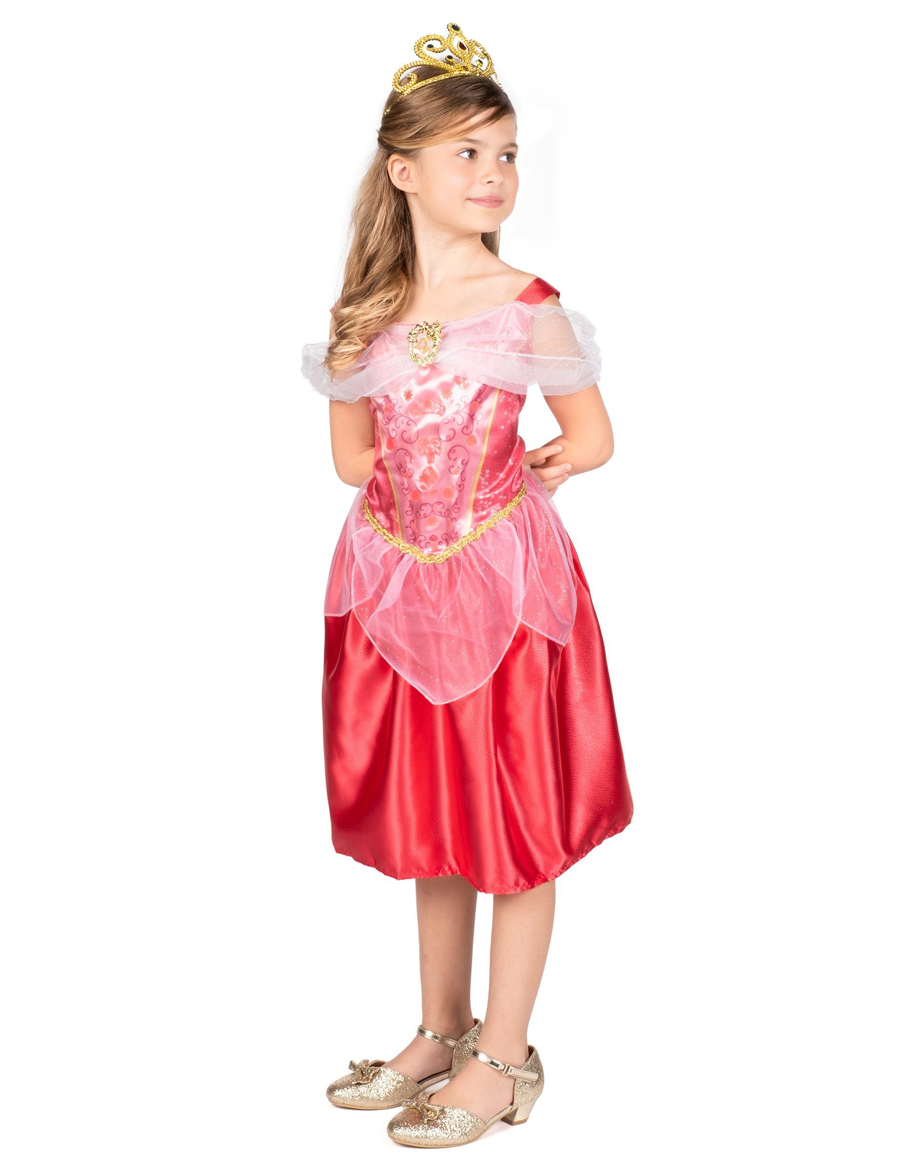 Disguise Kostüm Dornröschen-Kostüm für Mädchen DisneyPrinzessinnen-Kostüm rot