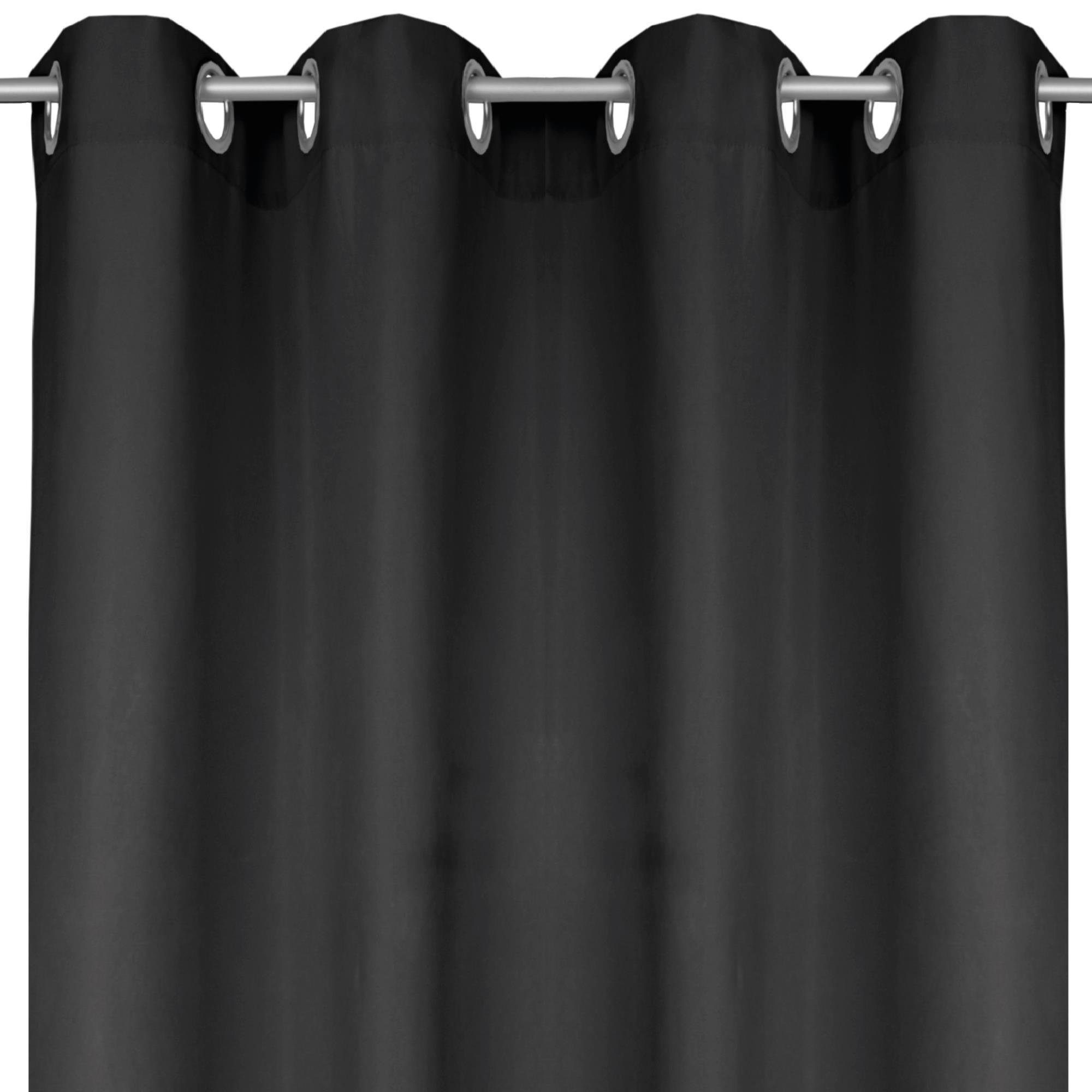 Blickdichte Gardine Von Bestlivings - Schwarz, 140x145 Cm, Mit Ösen & Leicht Abdunkelnd