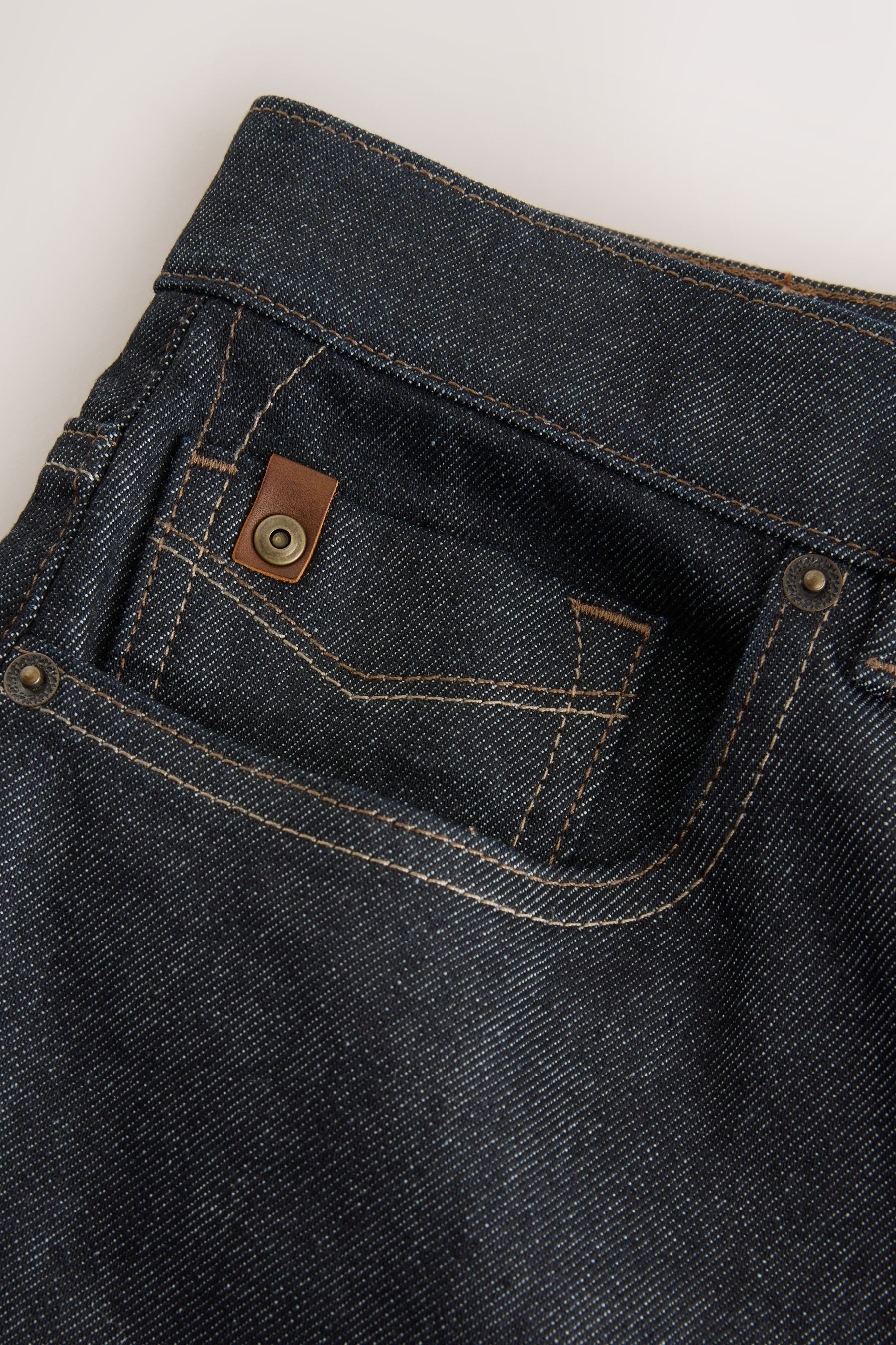 Next Straight-Jeans Signature Straight Fit Jeans aus kariertem Denim (1-tlg)