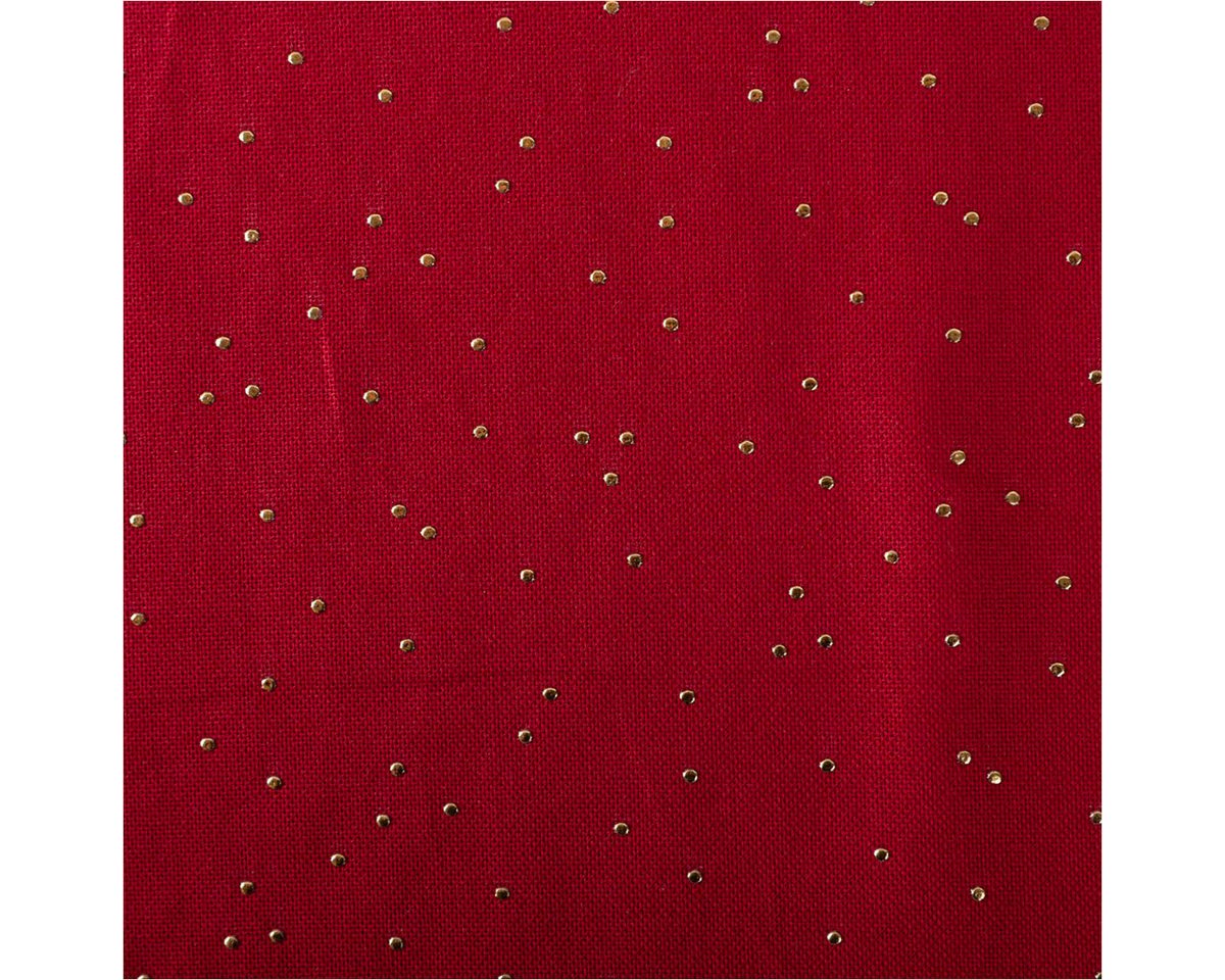 Thumbnail - SCHÖNER LEBEN. Stoff Canvas Stoff Baumwolle Pimiz Goldpunkte rot 1,45m Breite, mit Metallic-Effekt
