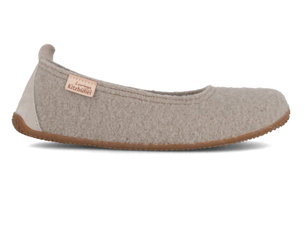 Living Kitzbühel Damen Ballerina uni, pumice Hausschuh temperaturregulierend